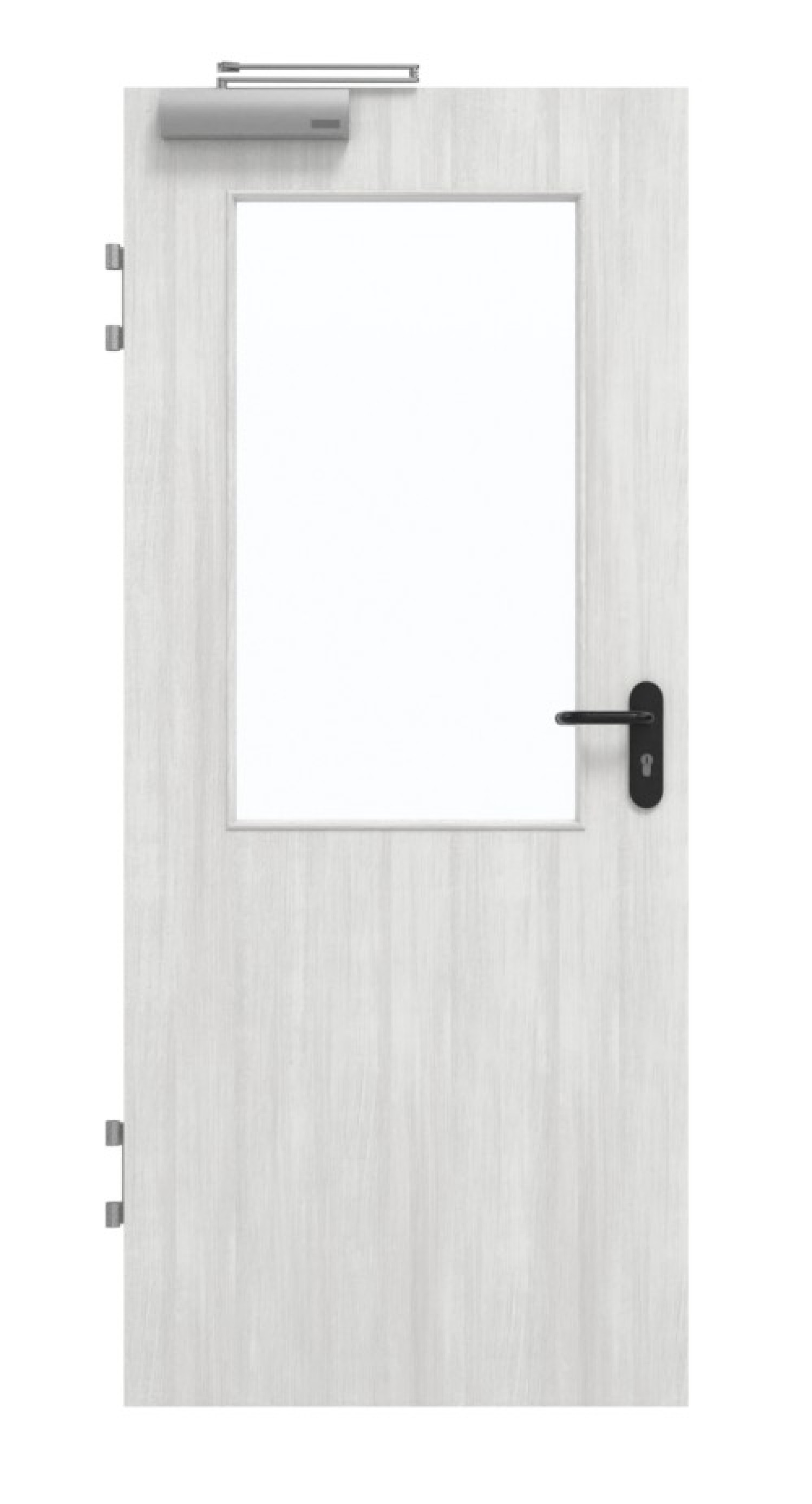 GARANT Brandschutztür T30 Authentic Grigio CePaL mit Lichtausschnitt LA-6