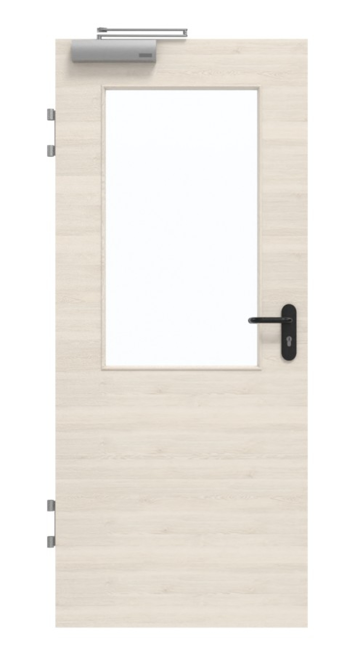 GARANT Brandschutztür T30 Quer Authentic Perl GCK08 mit Lichtausschnitt LA-6