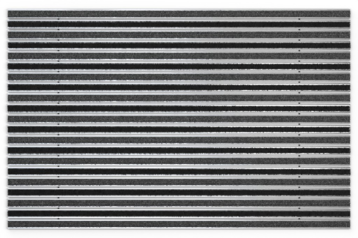 Top-Ansicht von Aluprofilmatte KLASSIK Rips T03PP anthrazit / Brush BL01 schwarz - Entrada