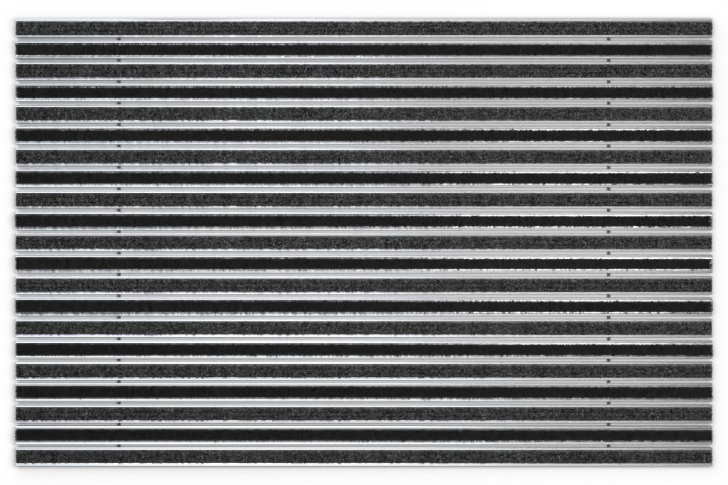 Top-Ansicht von Aluprofilmatte KLASSIK Rips T01PP schwarz / Brush BL01 schwarz - Entrada