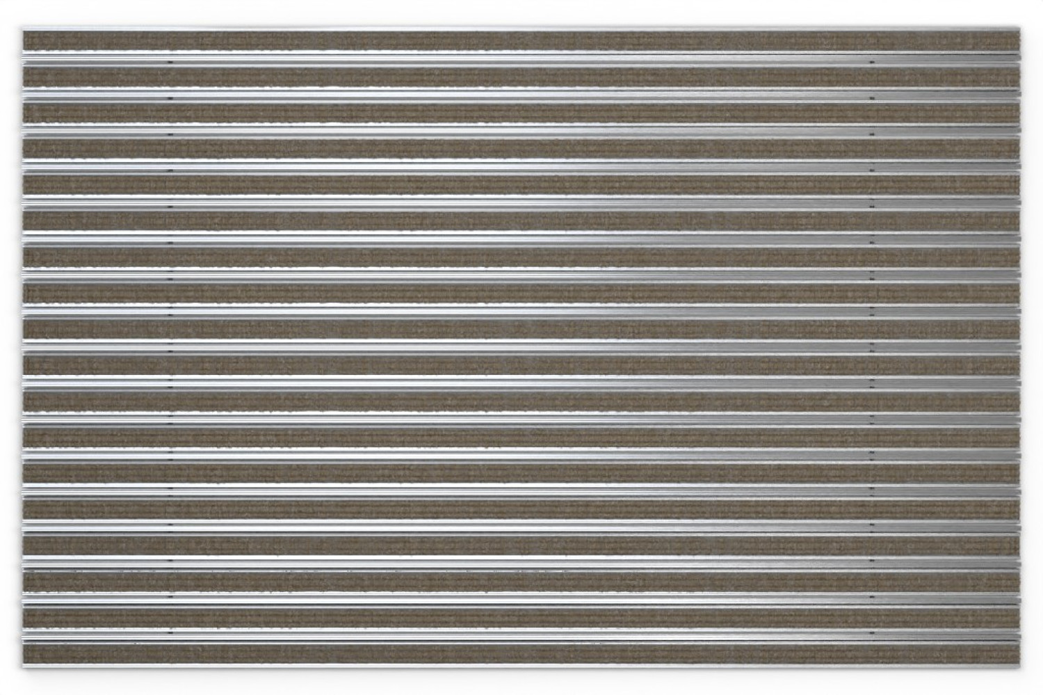 Top-Ansicht von Aluprofilmatte KLASSIK Rips T12PP sand / Kratzleiste - Entrada