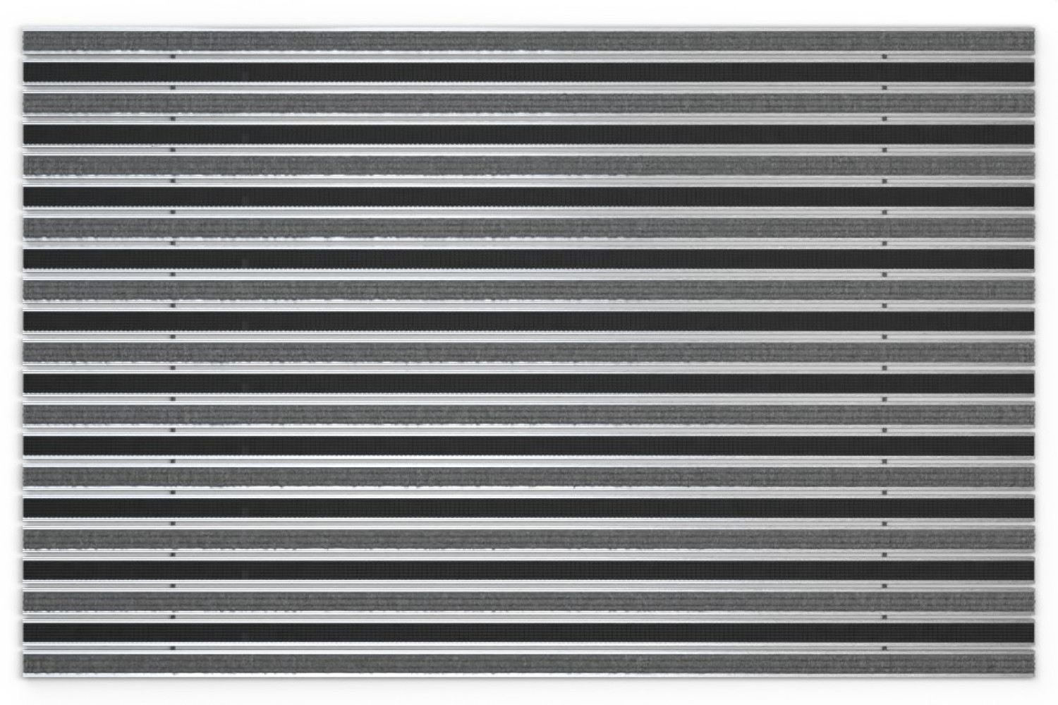 Top-Ansicht von Aluprofilmatte KLASSIK Rips T05PP grau / Safe R01V schwarz - Entrada