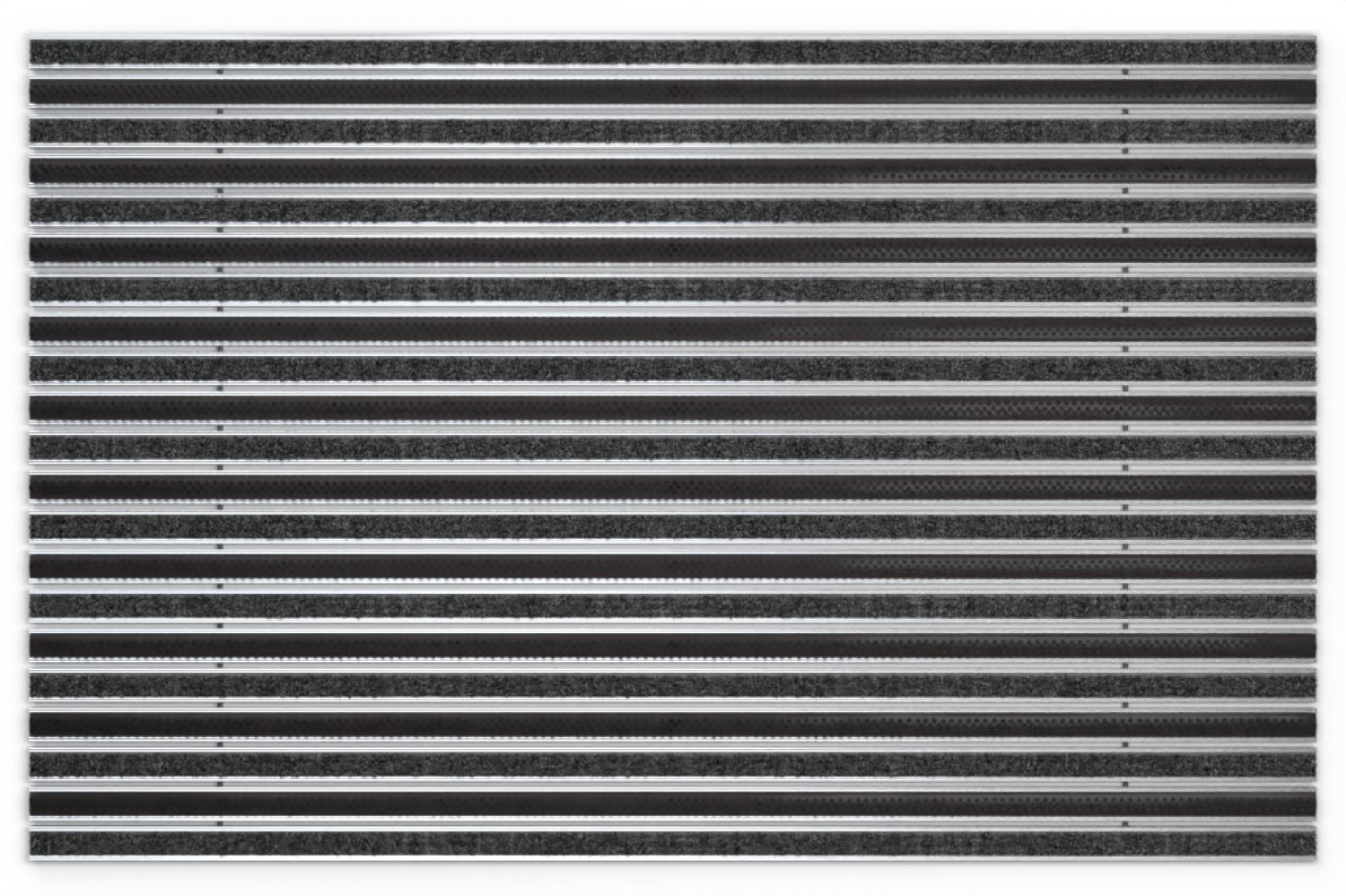 Top-Ansicht von Aluprofilmatte KLASSIK Rips T01PP schwarz / Work B01 schwarz - Entrada
