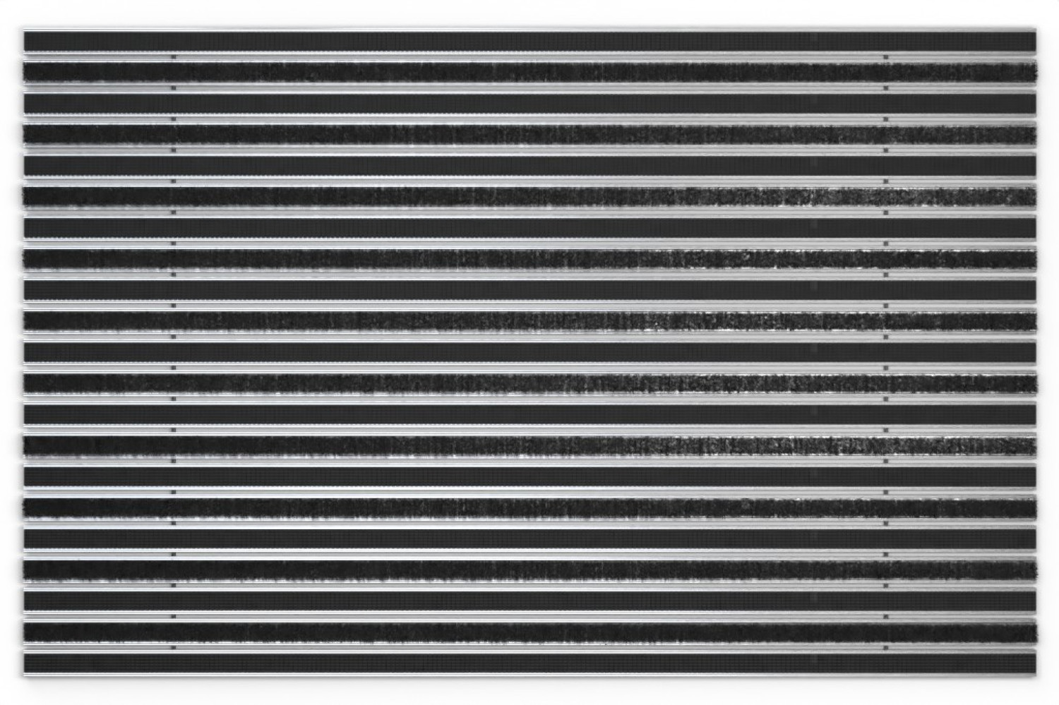 Top-Ansicht von Aluprofilmatte KLASSIK Safe R01V schwarz / Brush BL01 schwarz - Entrada