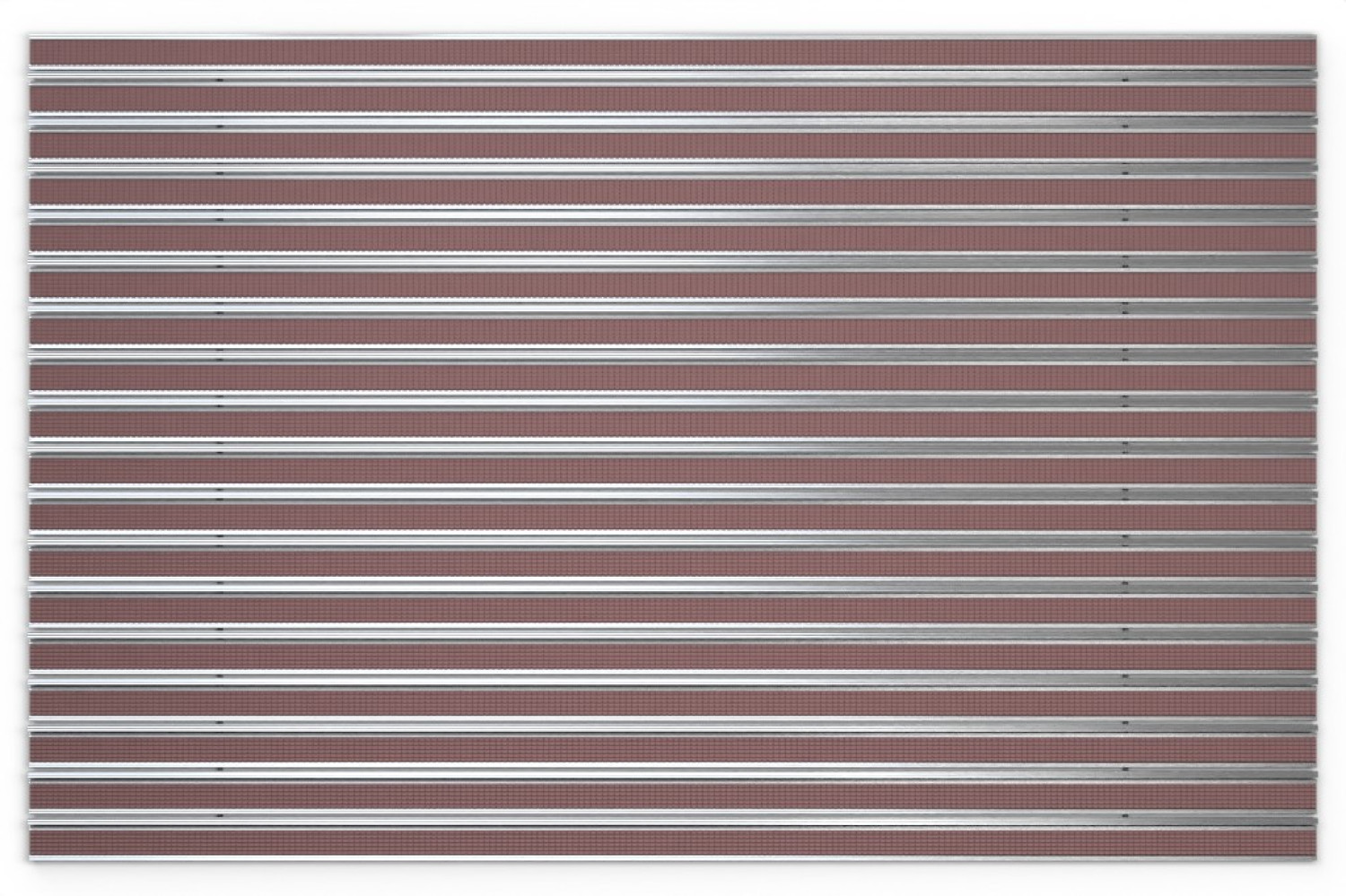 Top-Ansicht von Aluprofilmatte KLASSIK Safe R03V braun / Kratzleiste - Entrada