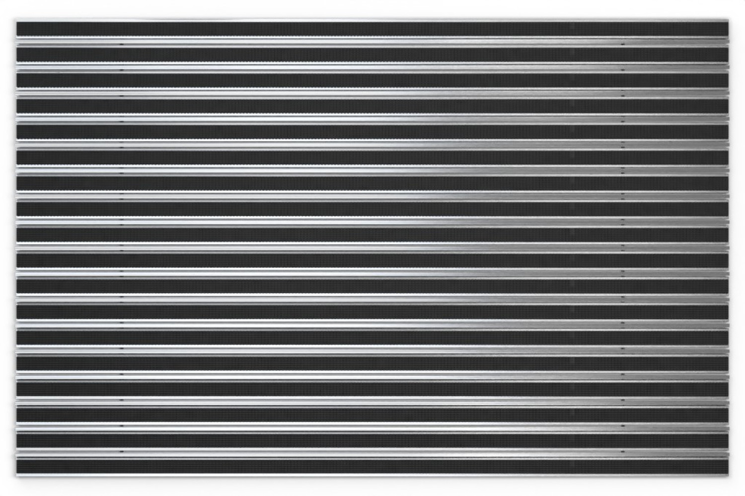 Top-Ansicht von Aluprofilmatte KLASSIK Safe R01V schwarz / Kratzleiste - Entrada