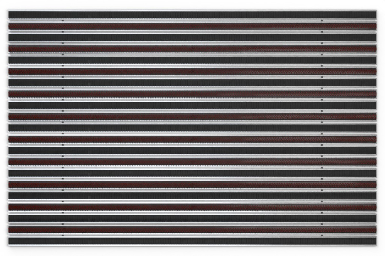 Top-Ansicht von Aluprofilmatte KLASSIK Safe R01V schwarz / Work B04 brau - Entrada