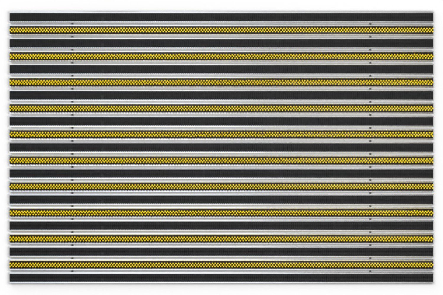 Top-Ansicht von Aluprofilmatte KLASSIK Safe R01V schwarz / Work B09 gelb - Entrada