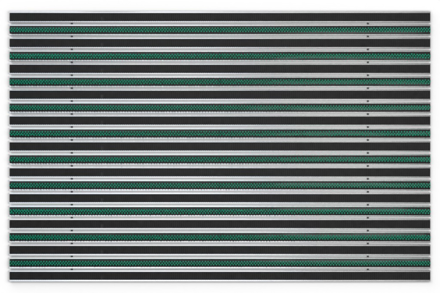 Top-Ansicht von Aluprofilmatte KLASSIK Safe R01V schwarz / Work B07 grün - Entrada