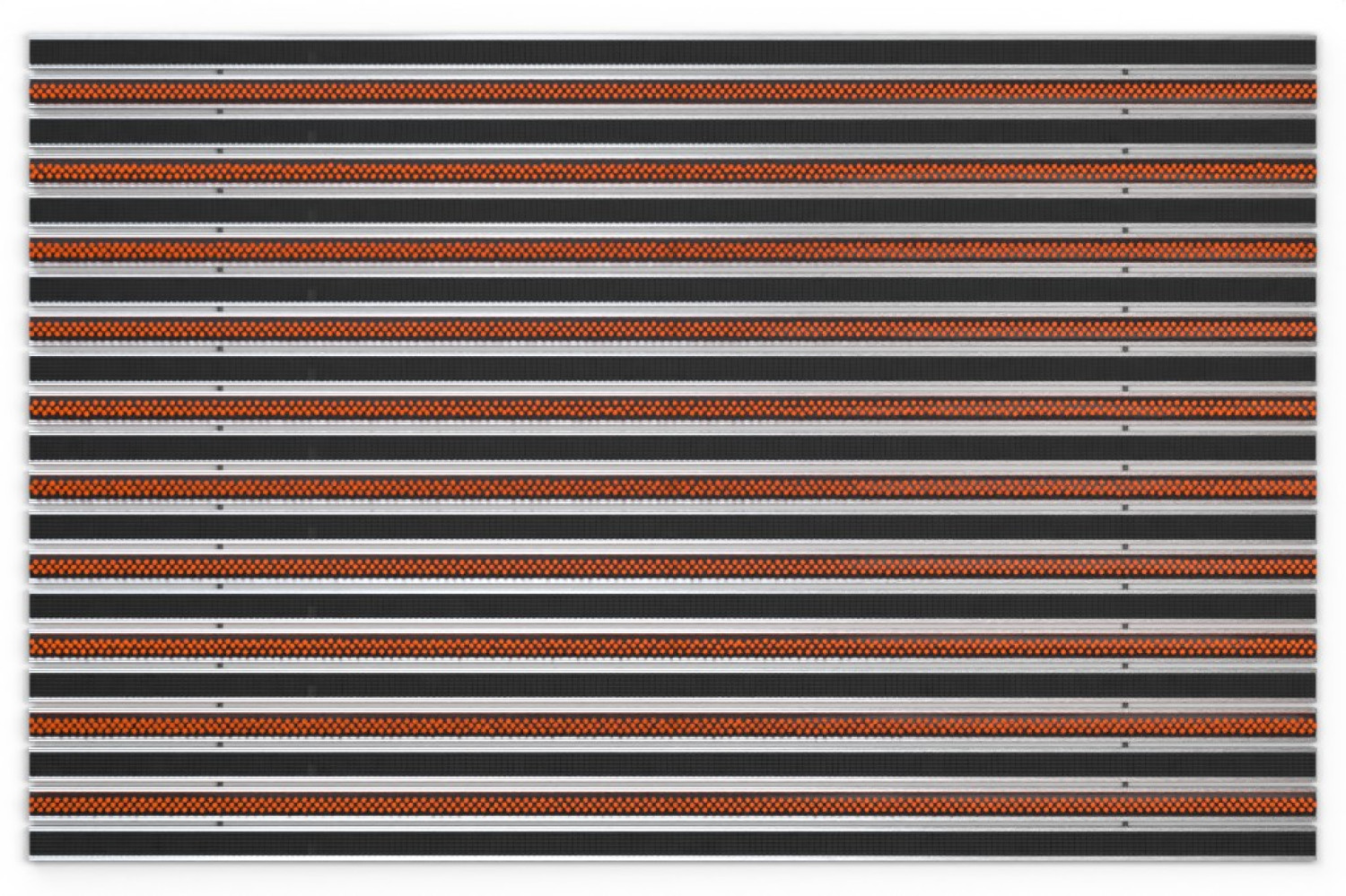 Top-Ansicht von Aluprofilmatte KLASSIK Safe R01V schwarz / Work B08 orange - Entrada