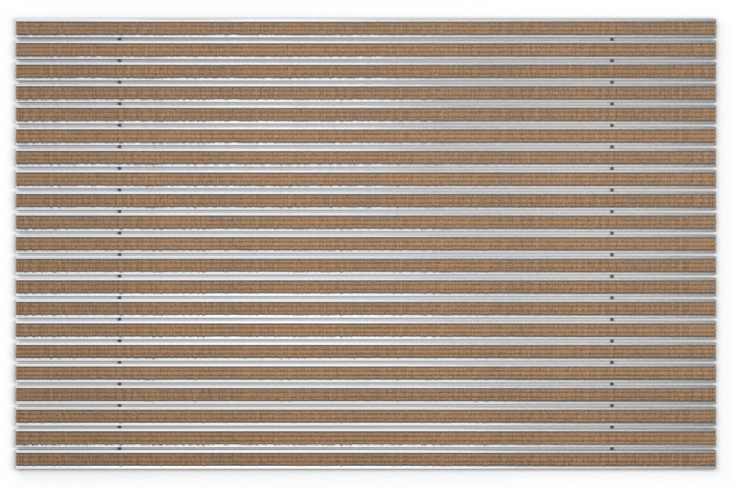 Top-Ansicht von Aluprofilmatte ROBUST Rips T11PP kokos - Entrada