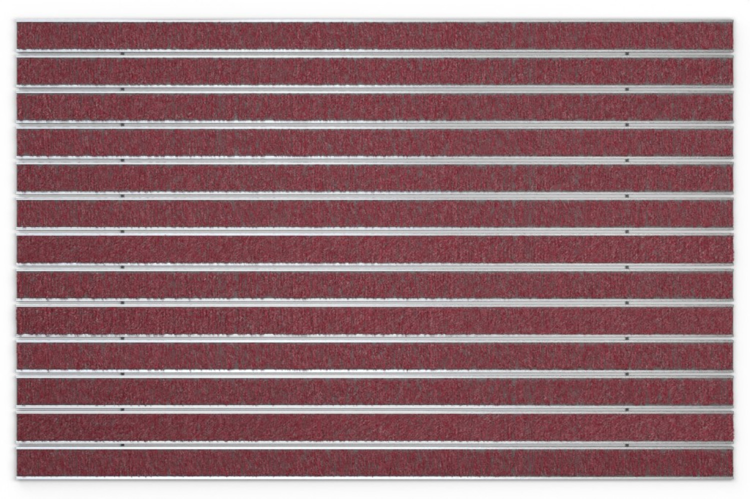 Top-Ansicht von Aluprofilmatte ROYAL Rips T09PP rot - Entrada