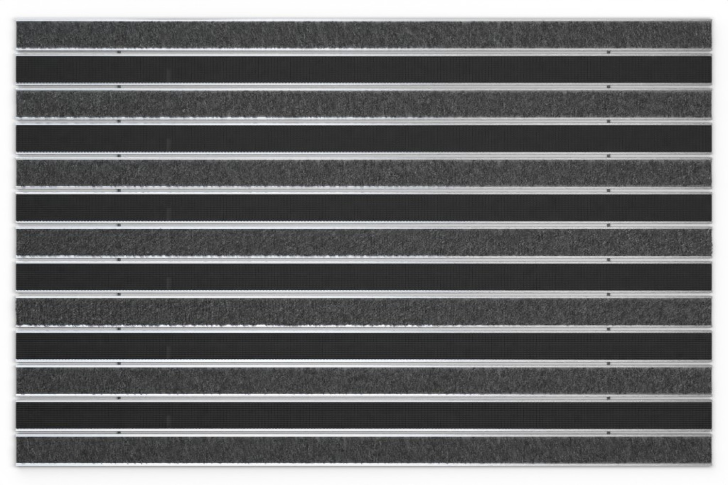 Top-Ansicht von Aluprofilmatte ROYAL Rips T03PP anthrazit / Safe R01V schwarz - Entrada