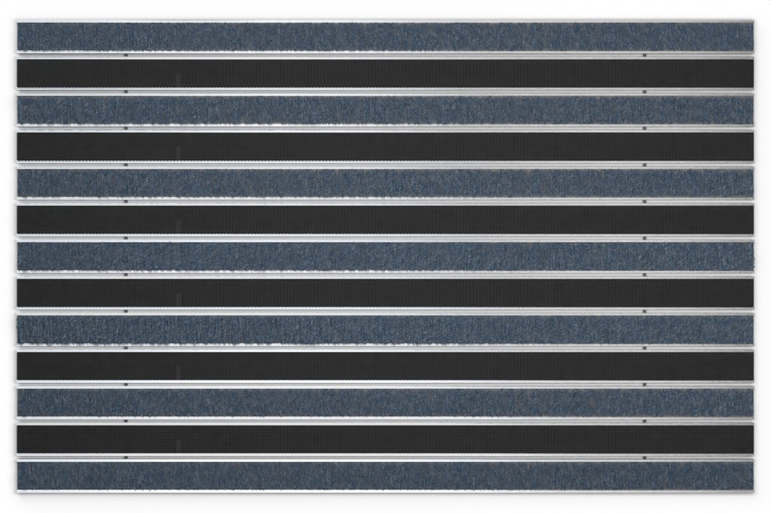 Top-Ansicht von Aluprofilmatte ROYAL Rips T06PP blau/grau / Safe R01V schwarz - Entrada