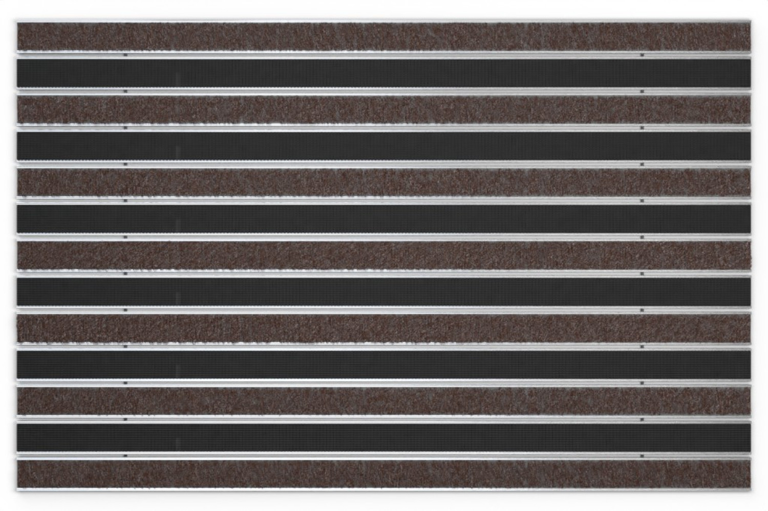 Top-Ansicht von Aluprofilmatte ROYAL Rips T08PP braun / Safe R01V schwarz - Entrada