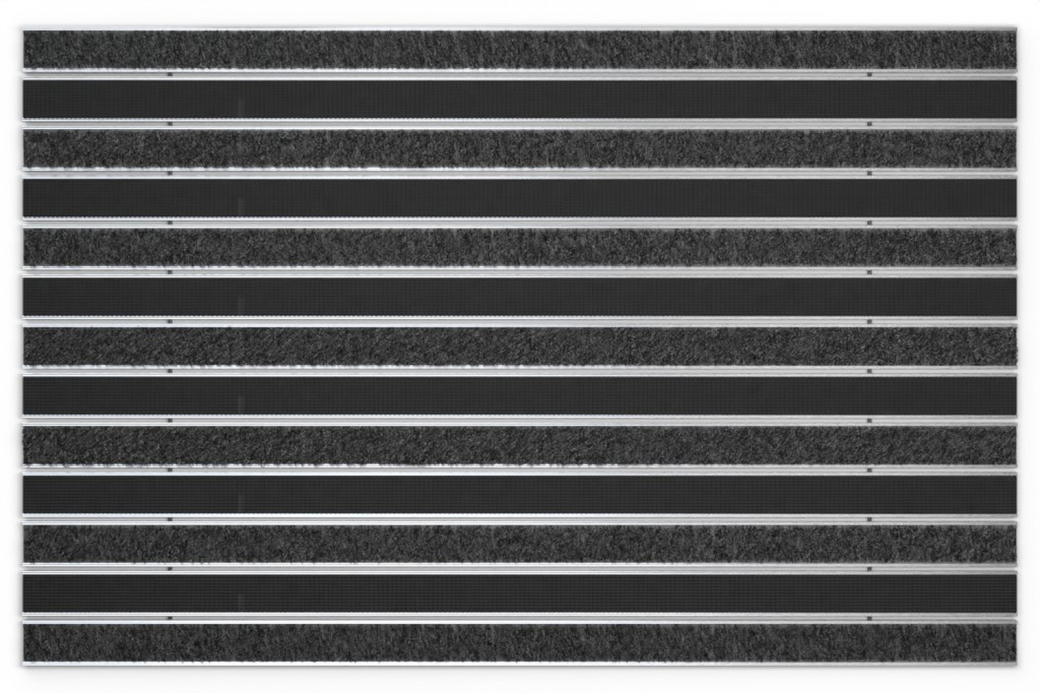 Top-Ansicht von Aluprofilmatte ROYAL Rips T01PP schwarz / Safe R01V schwarz - Entrada