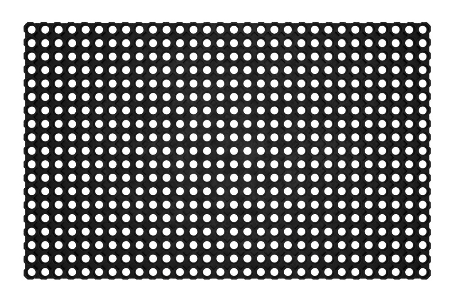 Top-Ansicht von Ringgummimatte Bee 22 schwarz 150 x 100 cm- Entrada