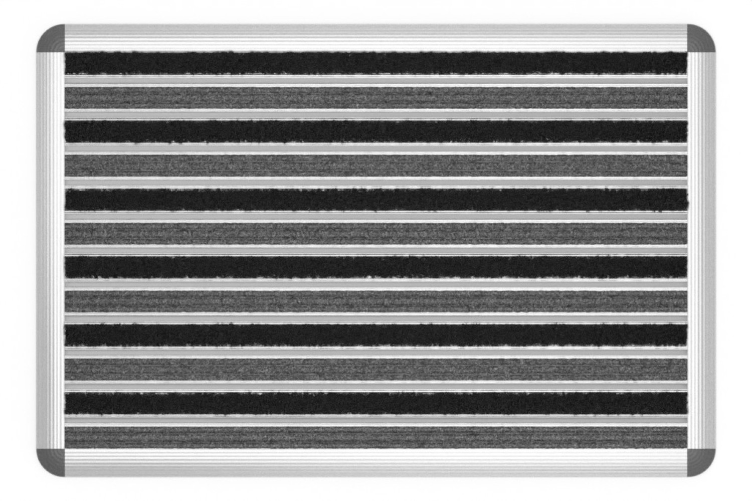 ENTRADA Schuhabtreter HOME Rips T05PP grau / Brush BL01 schwarz 75 x 50 cm