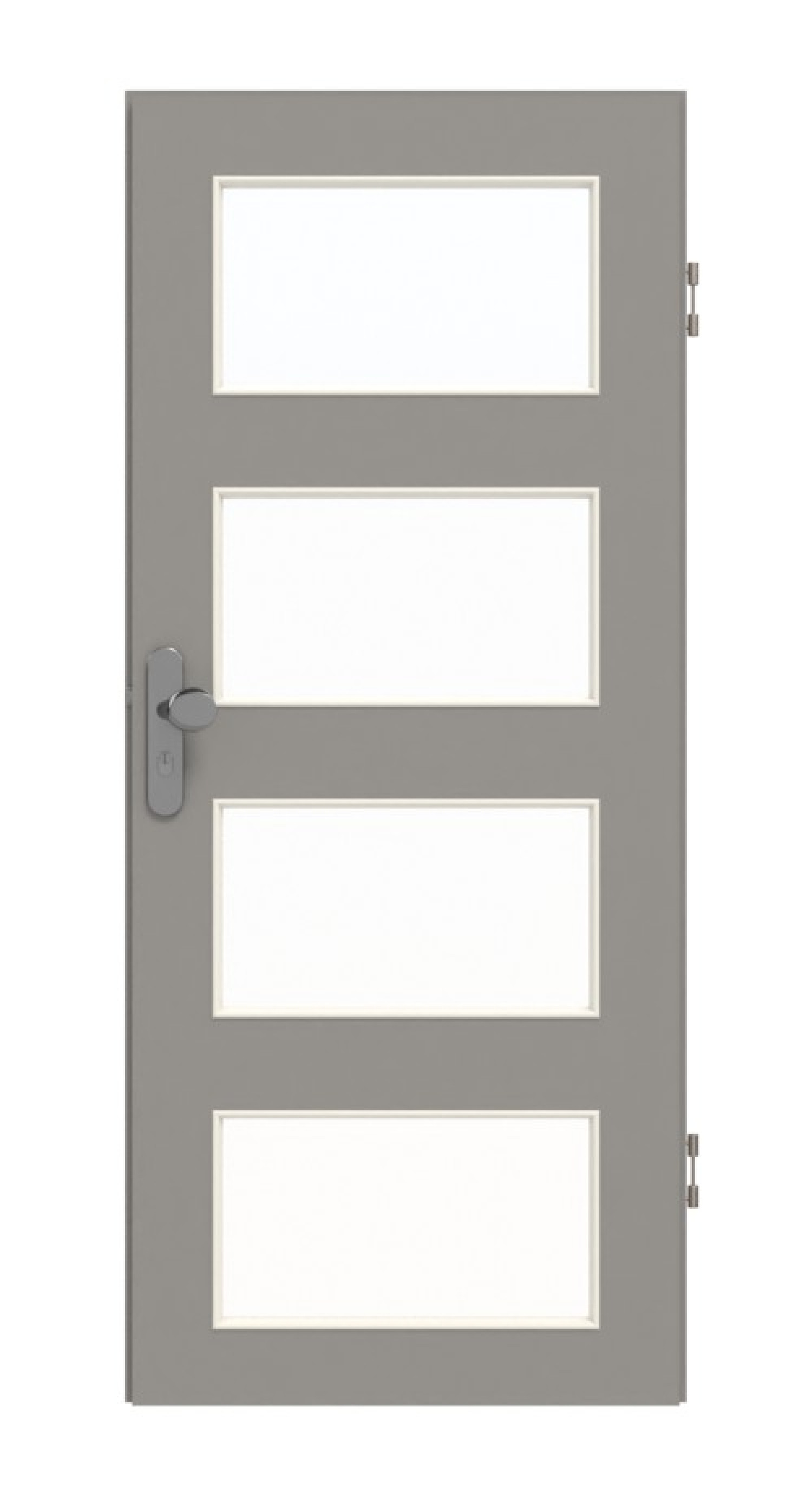 GARANT Wohnungseingangstür U12115SD Platingrau GHK08 mit Lichtausschnitt LA-11