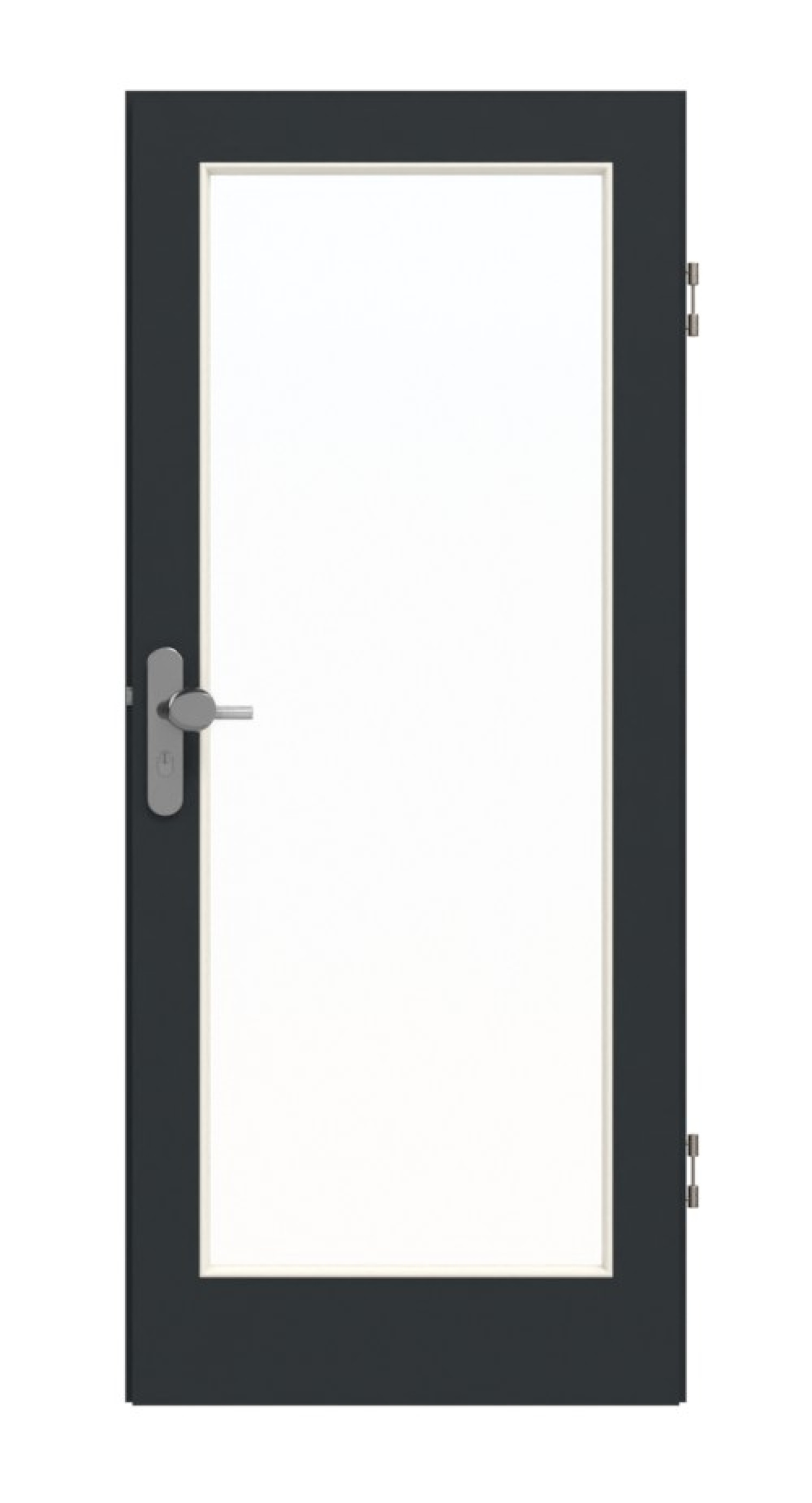 GARANT Wohnungseingangstür U12000SD Vulkanschwarz GHK08 mit Lichtausschnitt LA-3