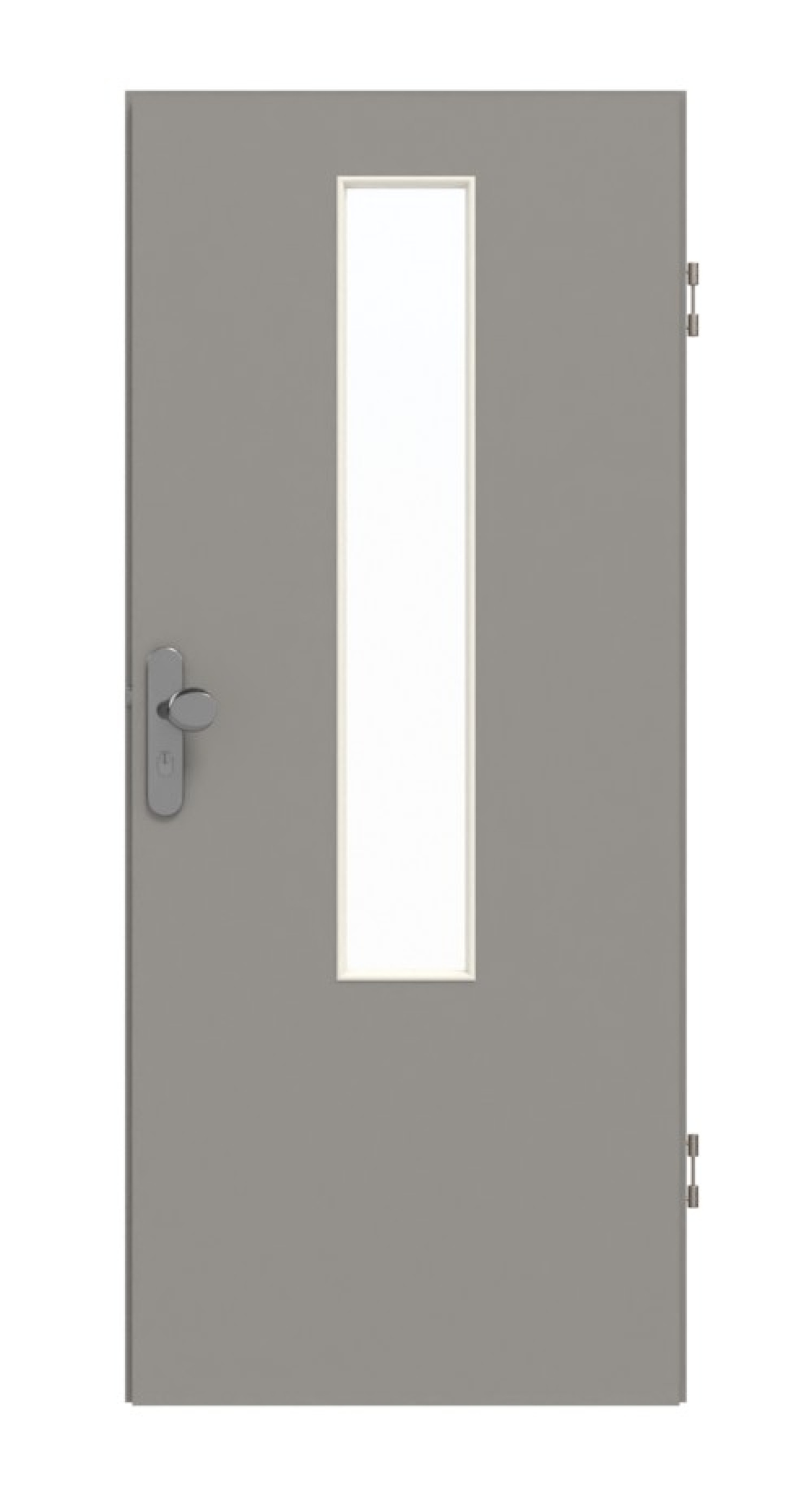 GARANT Wohnungseingangstür U12115SD Platingrau GHK08 mit Lichtausschnitt LA-5 mittig