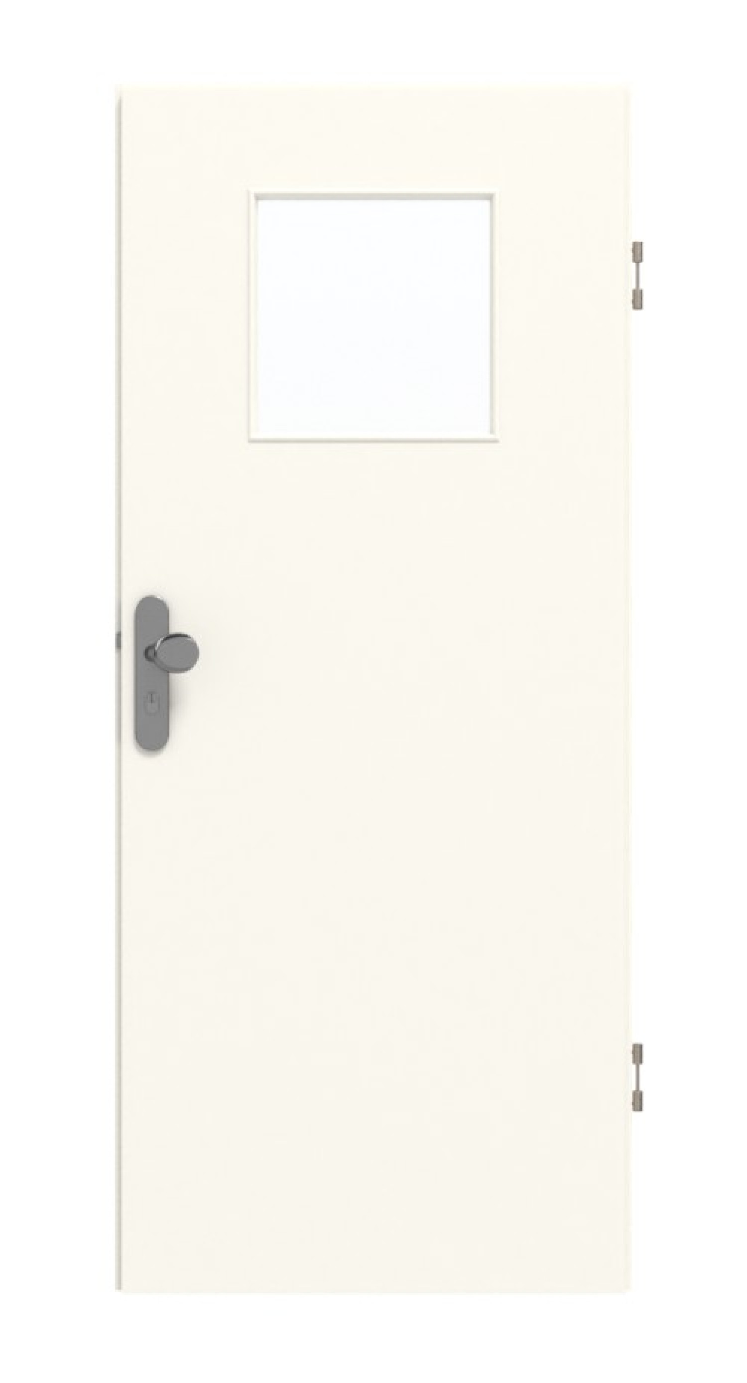 GARANT Wohnungseingangstür 0105-60 Pearl White CePaL mit Lichtausschnitt LA-9
