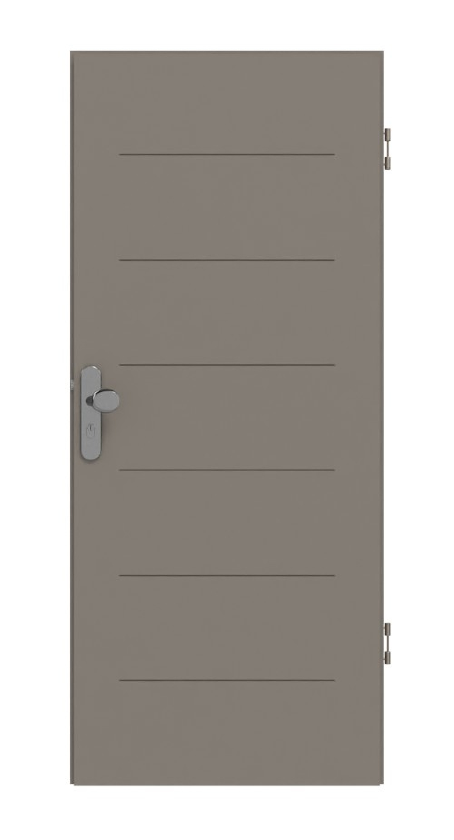 Frontansicht von Signum 11 Basic Lack Taupe RAL 7048 Wohnungseingangstür - Huga