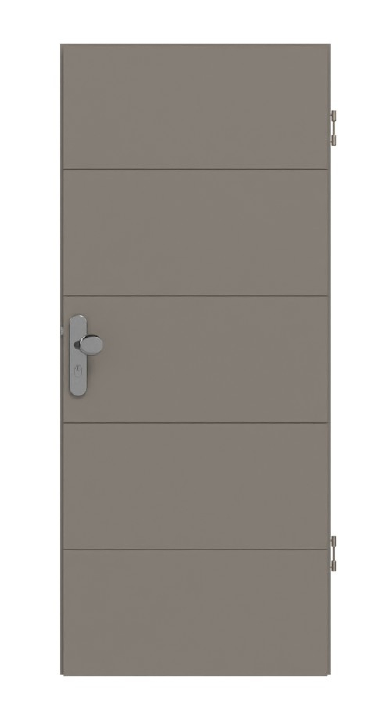 Frontansicht von Signum 15 Basic Lack Taupe RAL 7048 Wohnungseingangstür - Huga