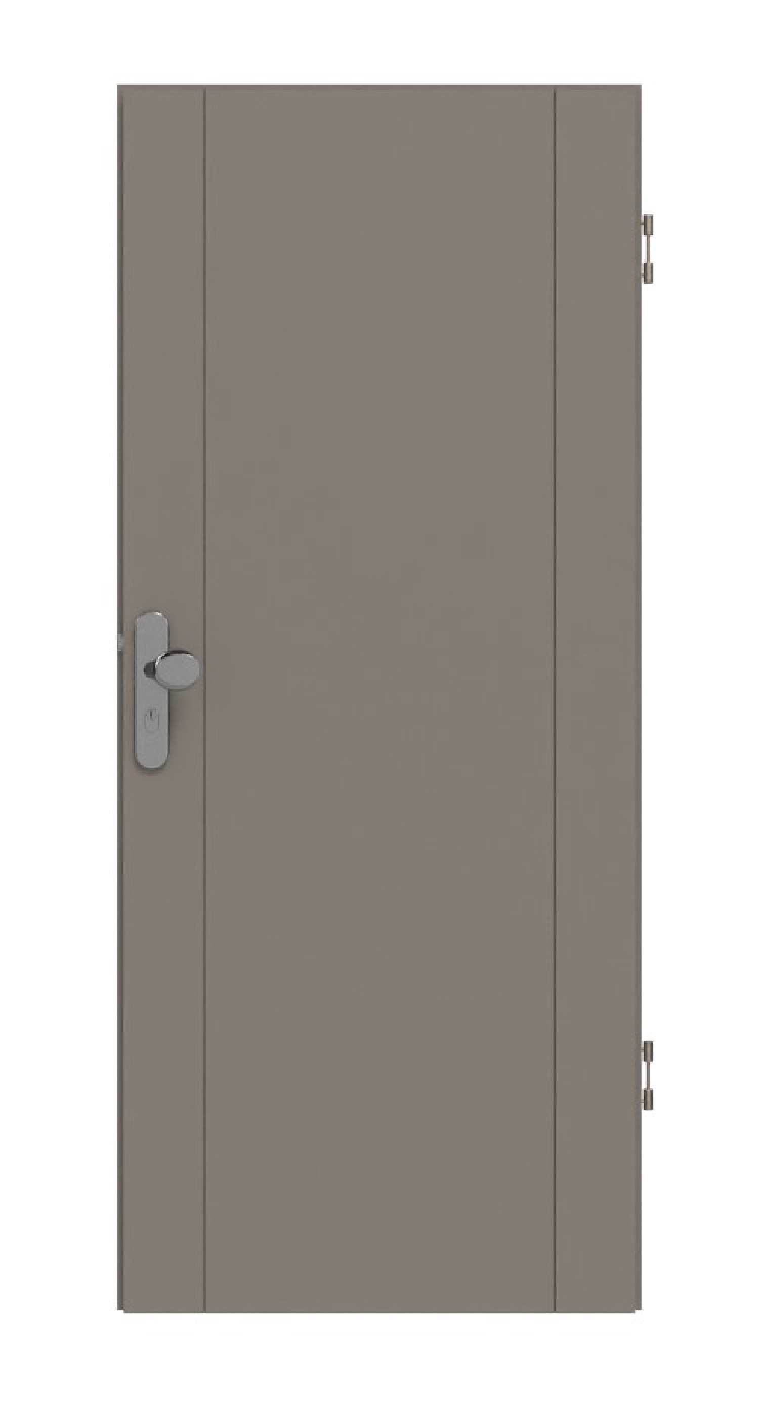 Frontansicht von Signum 16 Basic Lack Taupe RAL 7048 Wohnungseingangstür - Huga