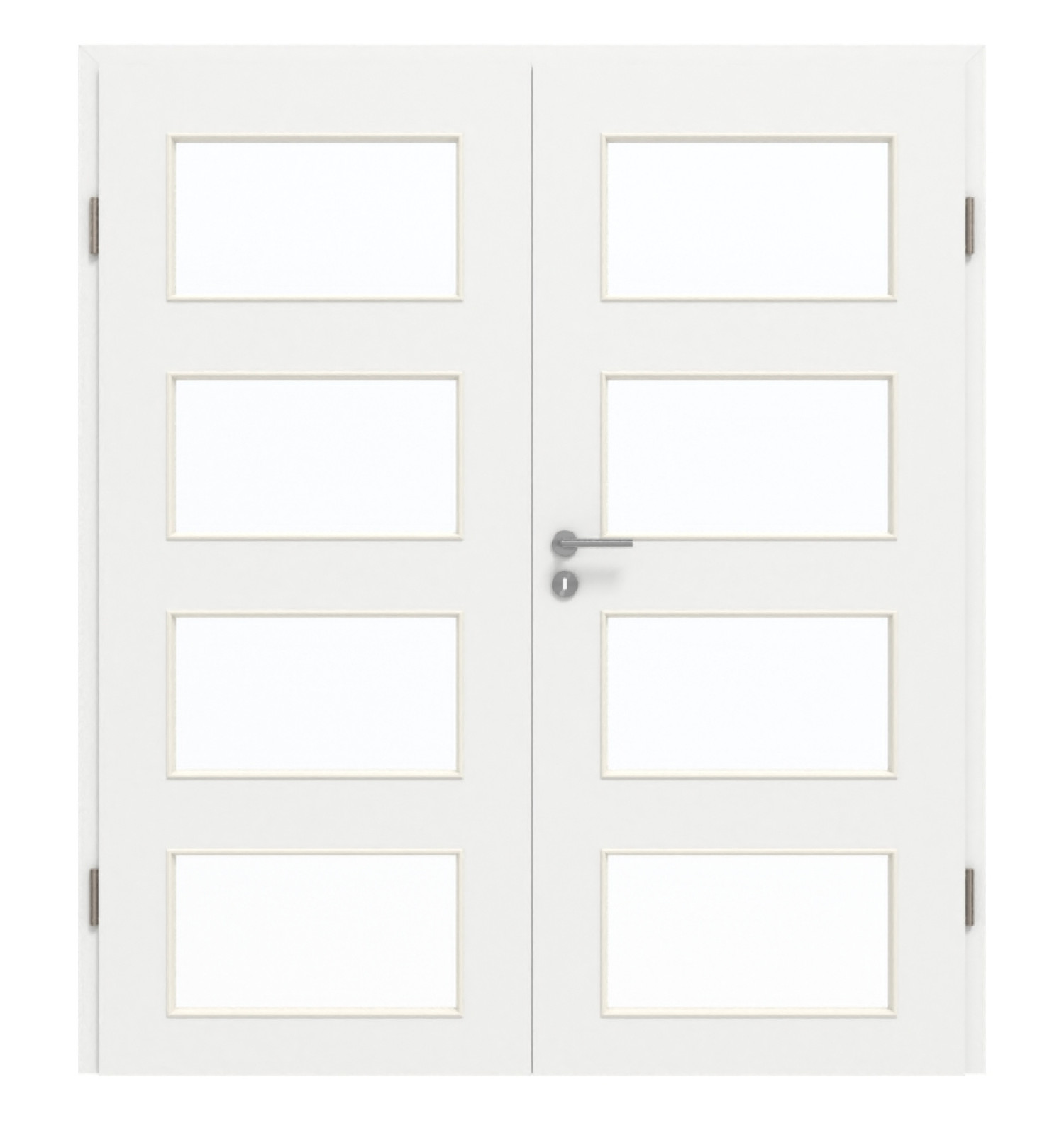 GARANT Doppelflügeltür inkl. Zarge D354-60 Designer White Resopal mit Lichtausschnitt LA-11