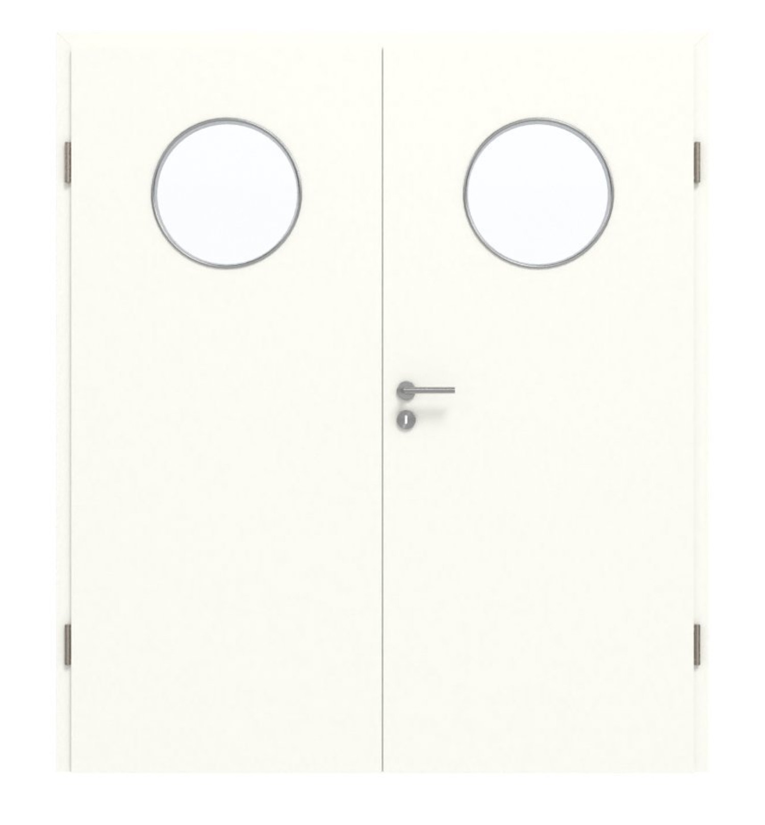 GARANT Doppelflügeltür inkl. Zarge W1000ST3 Premium Weiß GHK08 mit Lichtausschnitt LA-13