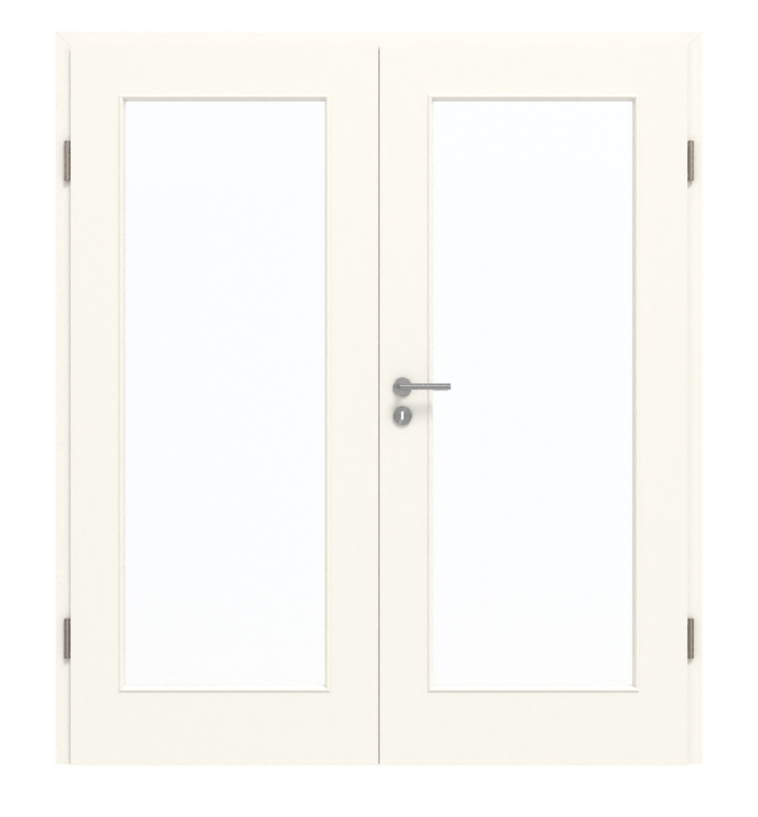 GARANT Doppelflügeltür inkl. Zarge 0105-60 Pearl White CePaL mit Lichtausschnitt LA-2
