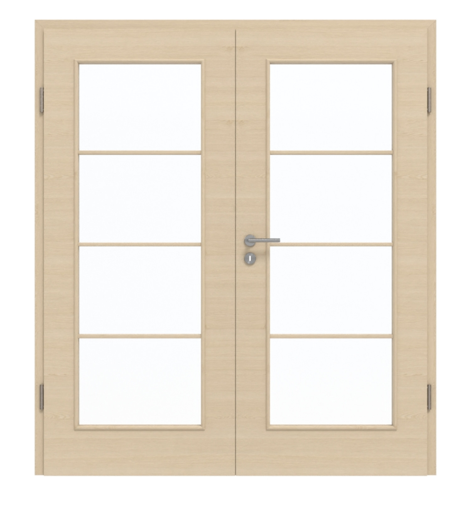 GARANT Doppelflügeltür inkl. Zarge Quer Authentic Sand GCK08 mit Lichtausschnitt LA-2 Sprosse SP10