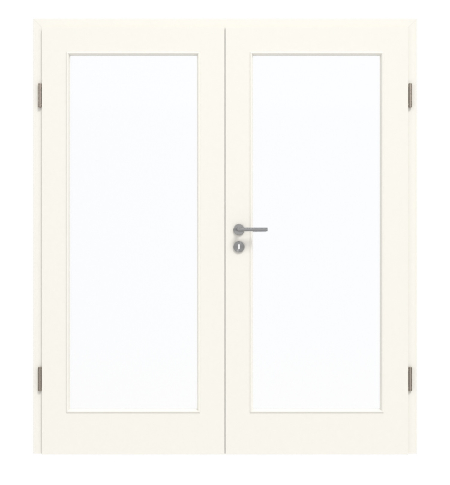 GARANT Doppelflügeltür inkl. Zarge 0105-60 Pearl White CePaL mit Lichtausschnitt LA-3