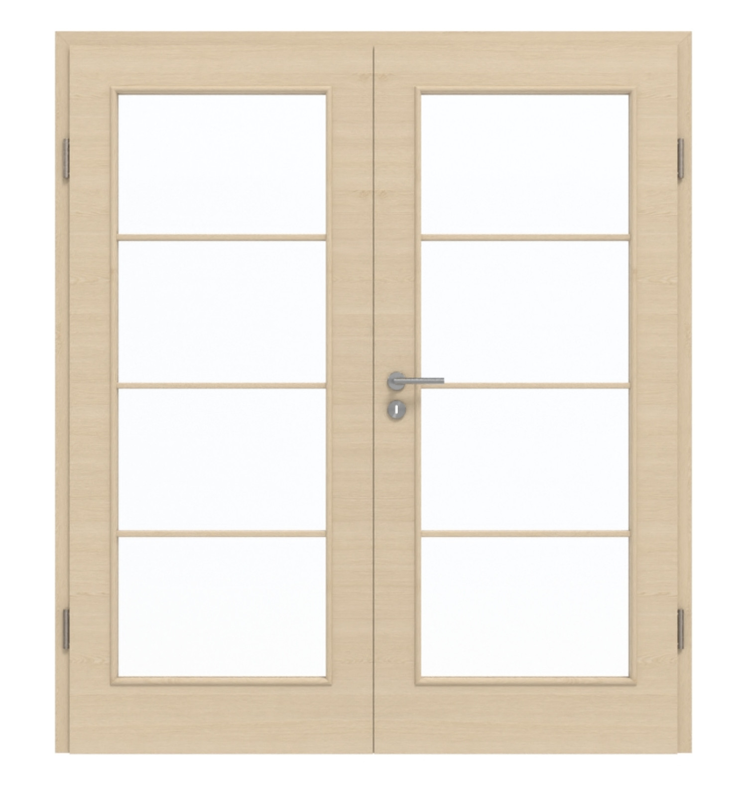 GARANT Doppelflügeltür inkl. Zarge Quer Authentic Sand GCK08 mit Lichtausschnitt LA-3 Sprosse SP10