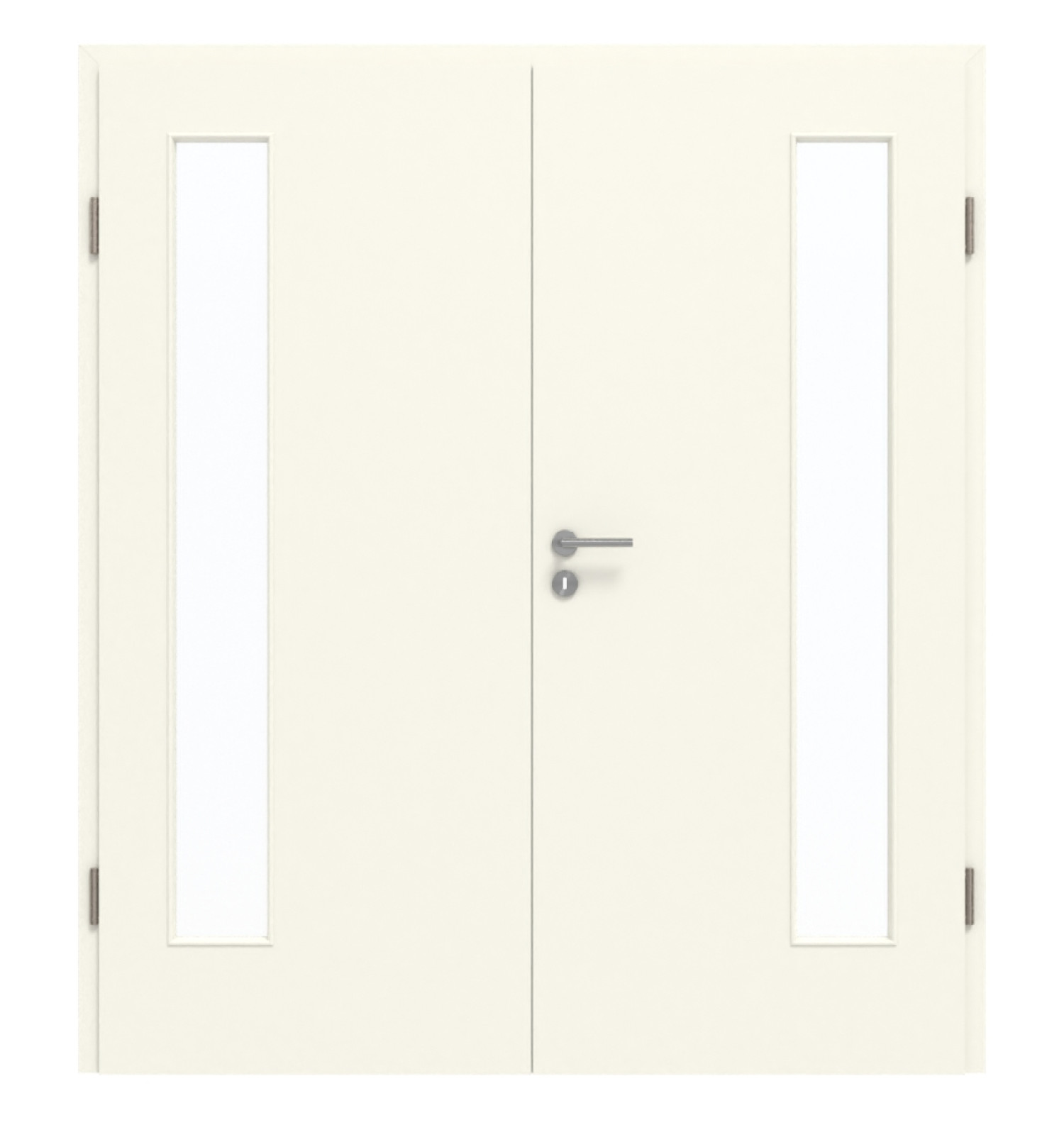 GARANT Doppelflügeltür inkl. Zarge 9417-60 Snow White CePaL mit Lichtausschnitt LA-4 bandseitig