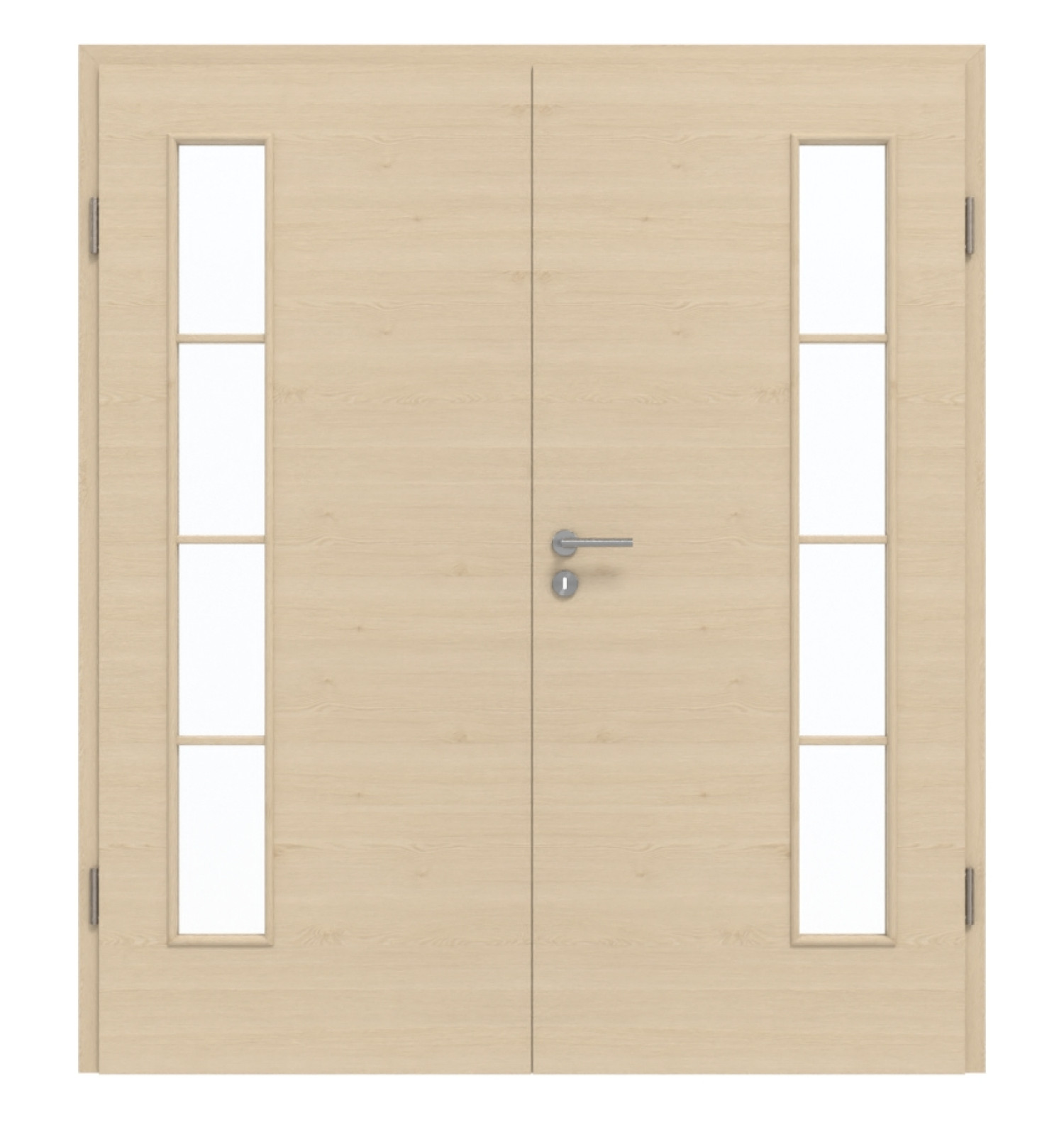 GARANT Doppelflügeltür inkl. Zarge Quer Authentic Sand GCK08 mit Lichtausschnitt LA-4 bandseitig Sprosse SP10