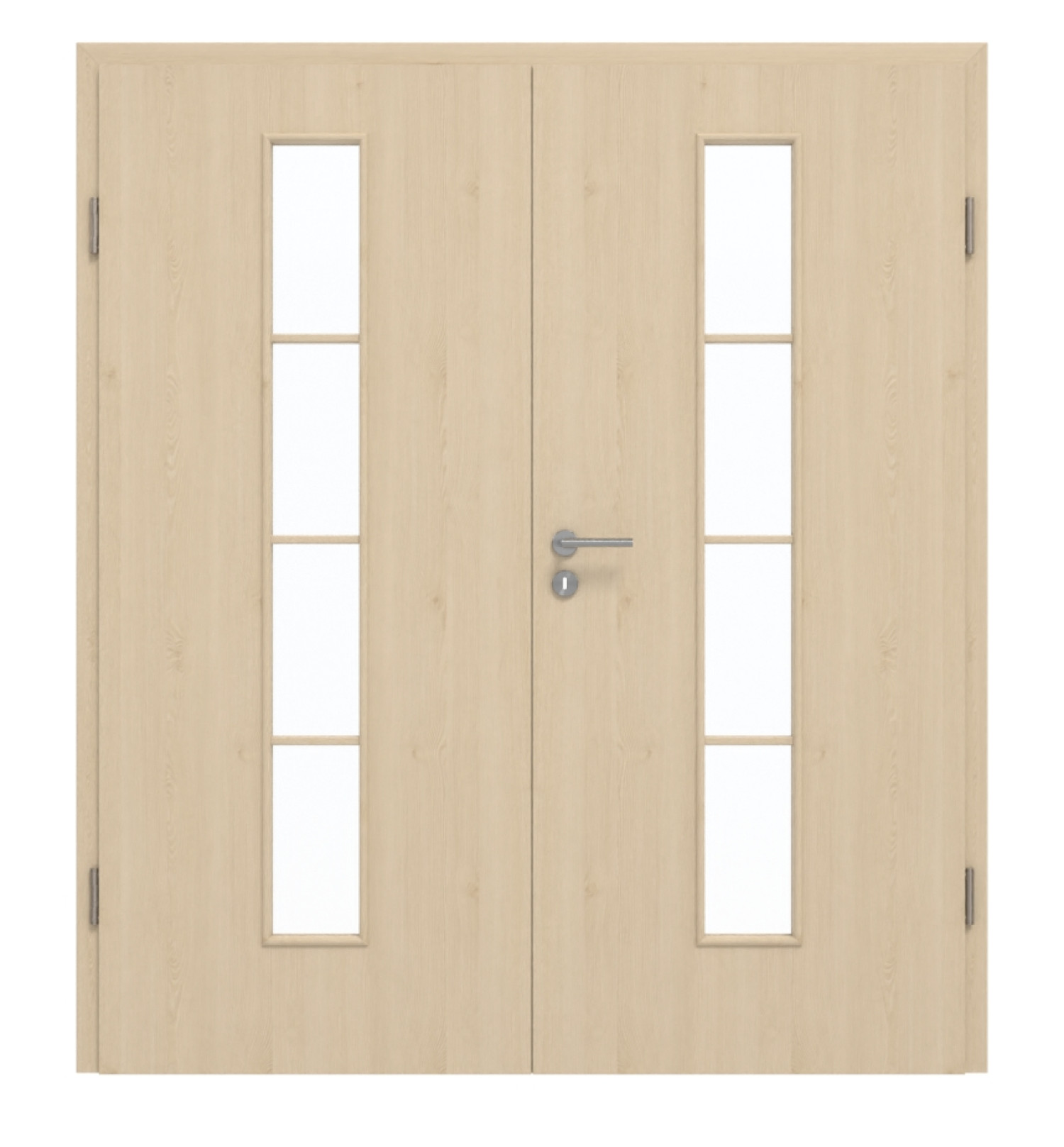GARANT Doppelflügeltür inkl. Zarge Authentic Sand CePaL mit Lichtausschnitt LA-4 mittig Sprosse SP10
