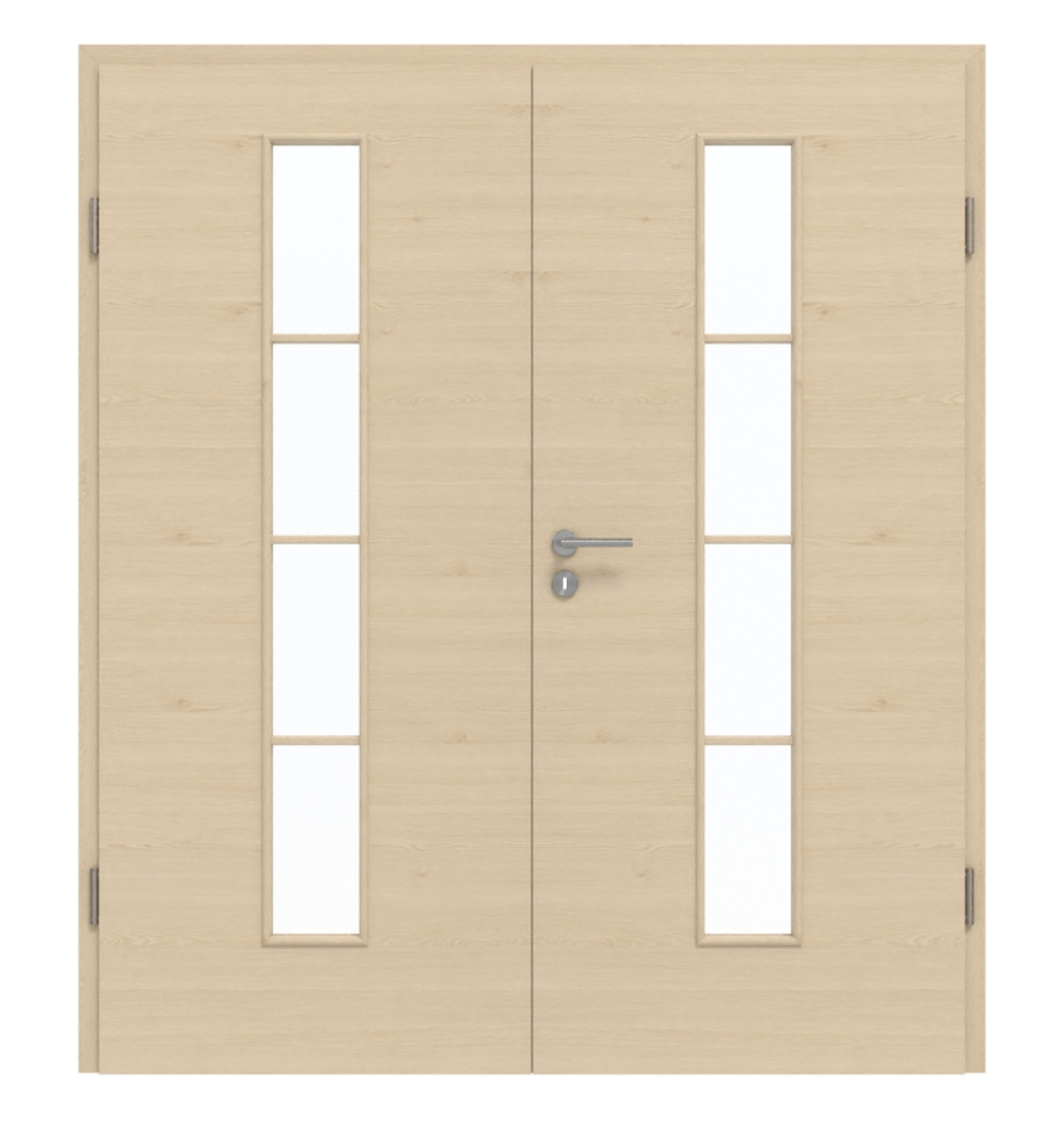 GARANT Doppelflügeltür inkl. Zarge Quer Authentic Sand GCK08 mit Lichtausschnitt LA-4 mittig Sprosse SP10