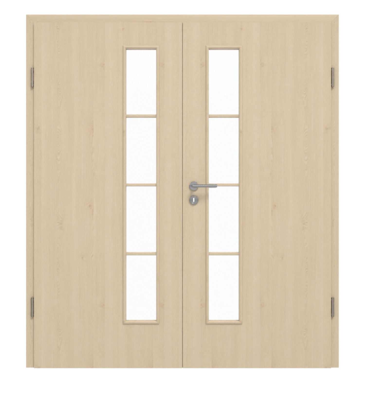 GARANT Doppelflügeltür inkl. Zarge Authentic Sand CePaL mit Lichtausschnitt LA-4 schlossseitig Sprosse SP10