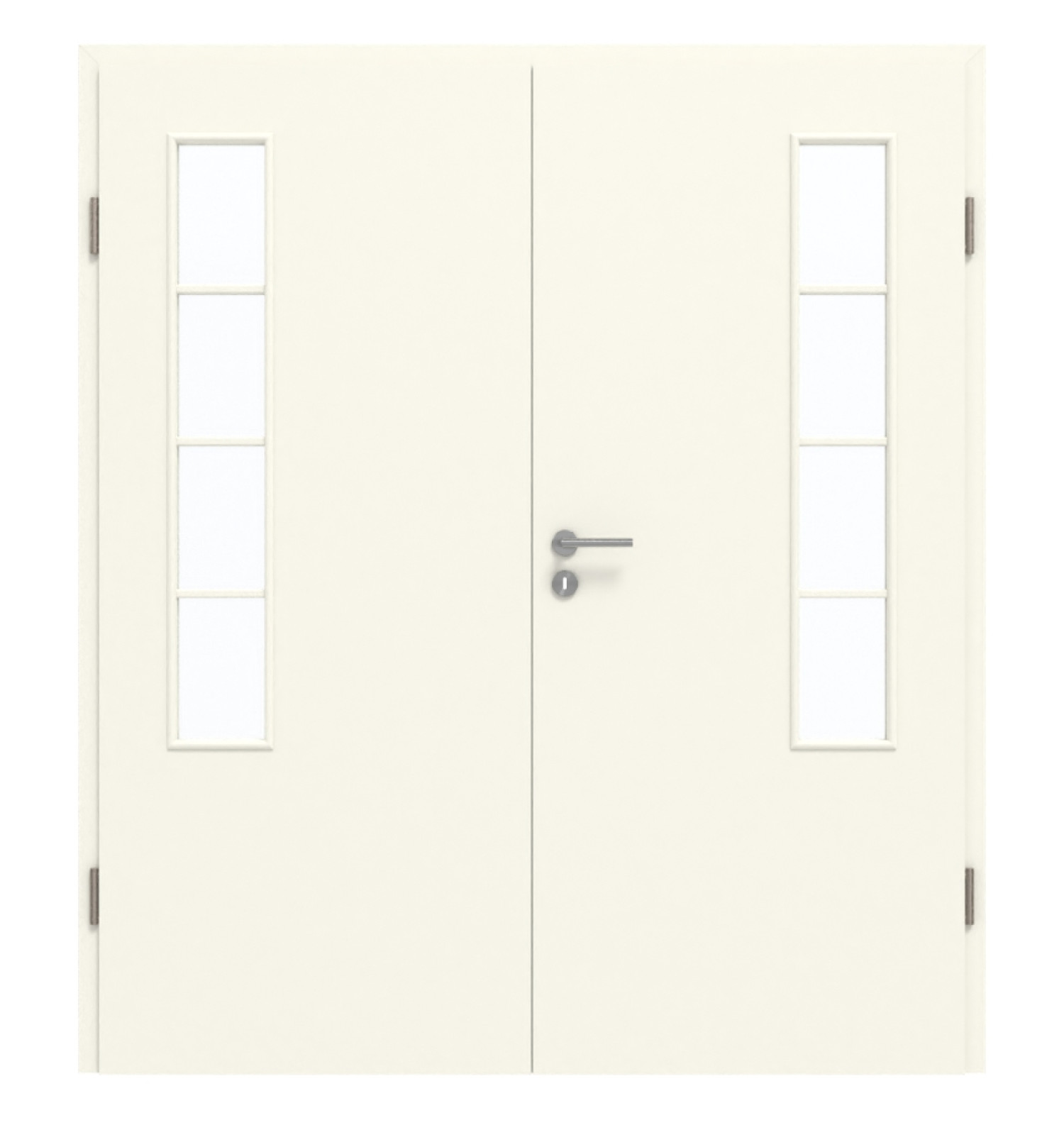GARANT Doppelflügeltür inkl. Zarge 9417-60 Snow White CePaL mit Lichtausschnitt LA-5 bandseitig Sprosse SP10