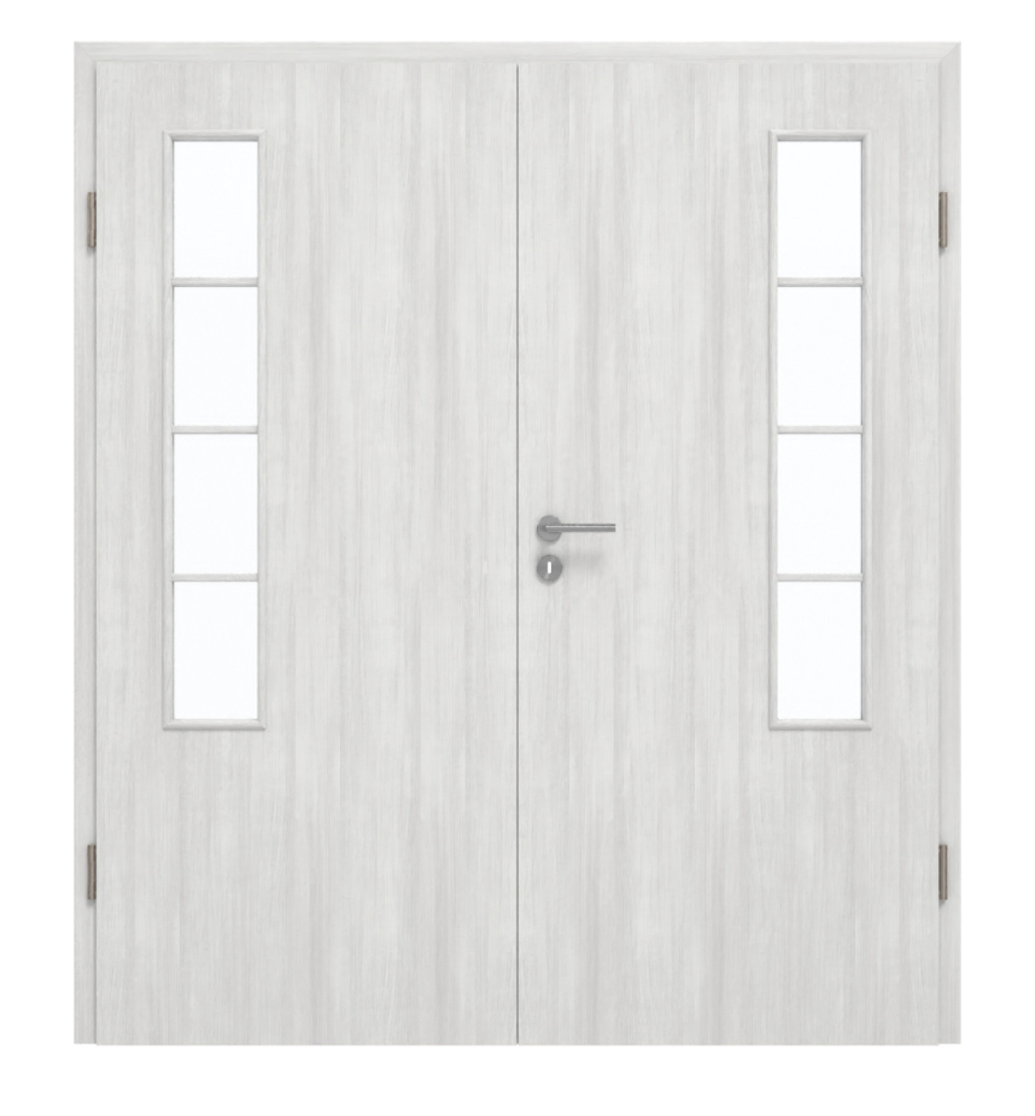 GARANT Doppelflügeltür inkl. Zarge Authentic Grigio CePaL mit Lichtausschnitt LA-5 bandseitig Sprosse SP10