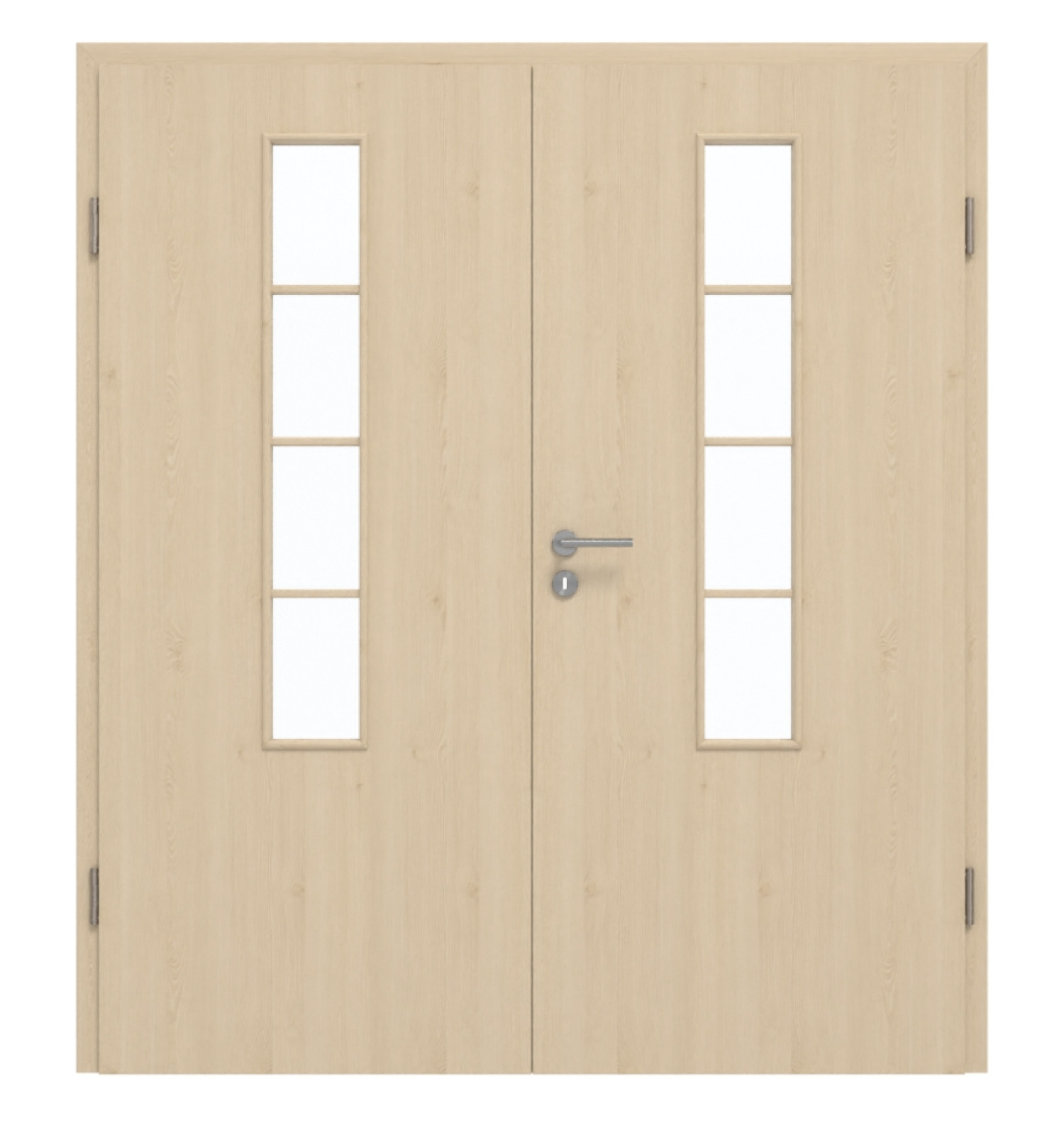 GARANT Doppelflügeltür inkl. Zarge Authentic Sand CePaL mit Lichtausschnitt LA-5 schlossseitig Sprosse SP10