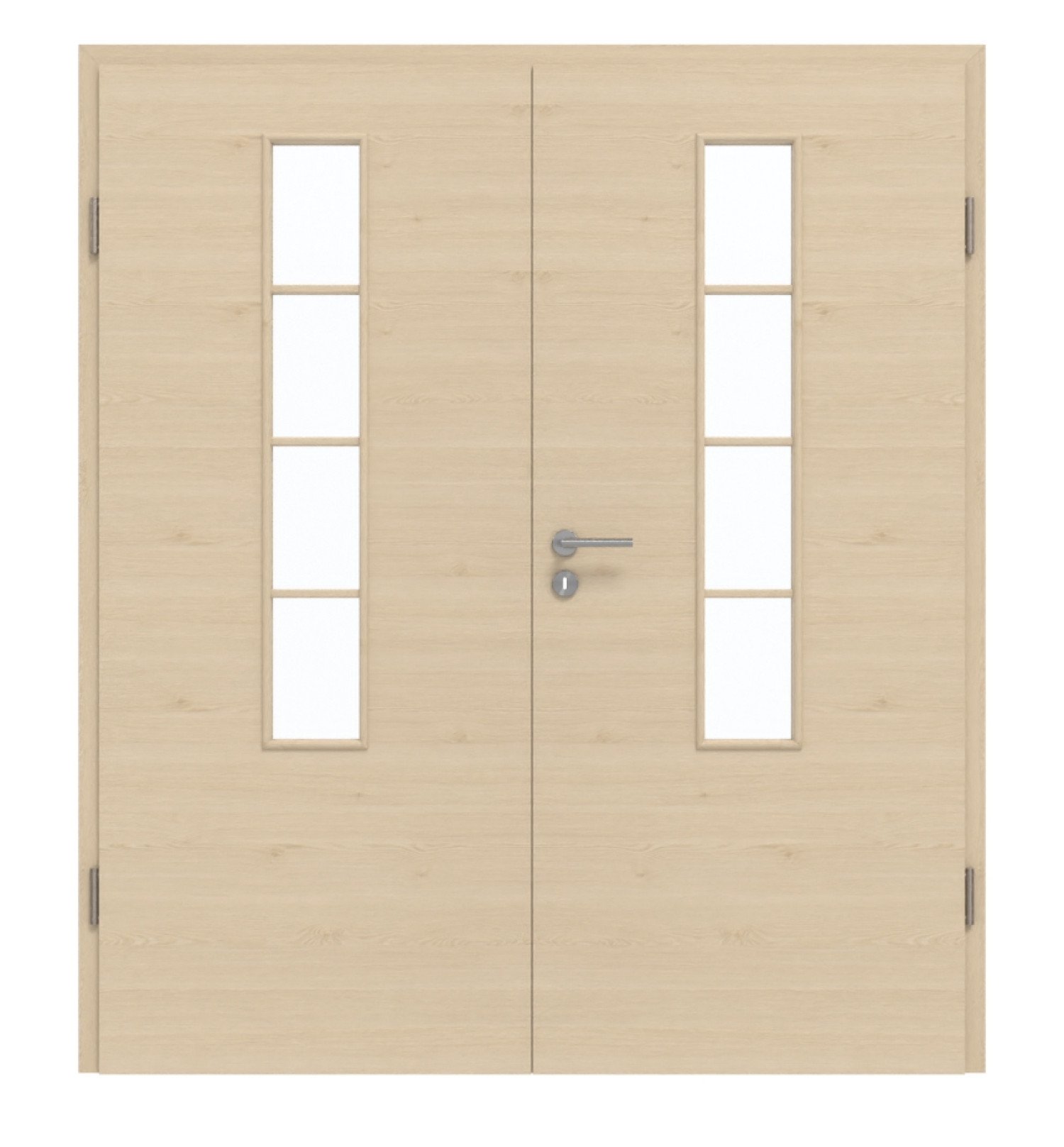 GARANT Doppelflügeltür inkl. Zarge Quer Authentic Sand GCK08 mit Lichtausschnitt LA-5 mittig Sprosse SP10