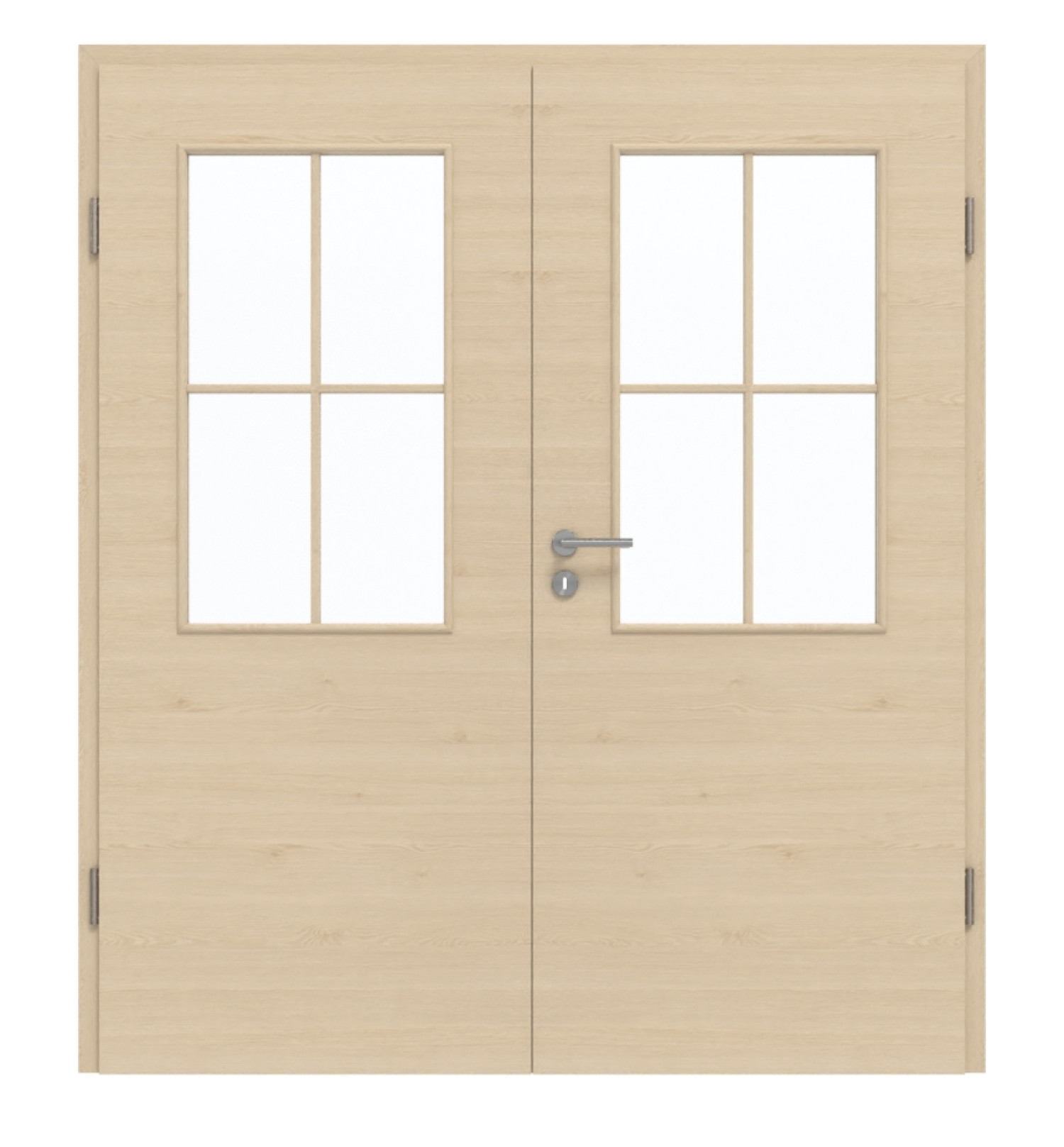 GARANT Doppelflügeltür inkl. Zarge Quer Authentic Sand GCK08 mit Lichtausschnitt LA-6 Sprosse SP0