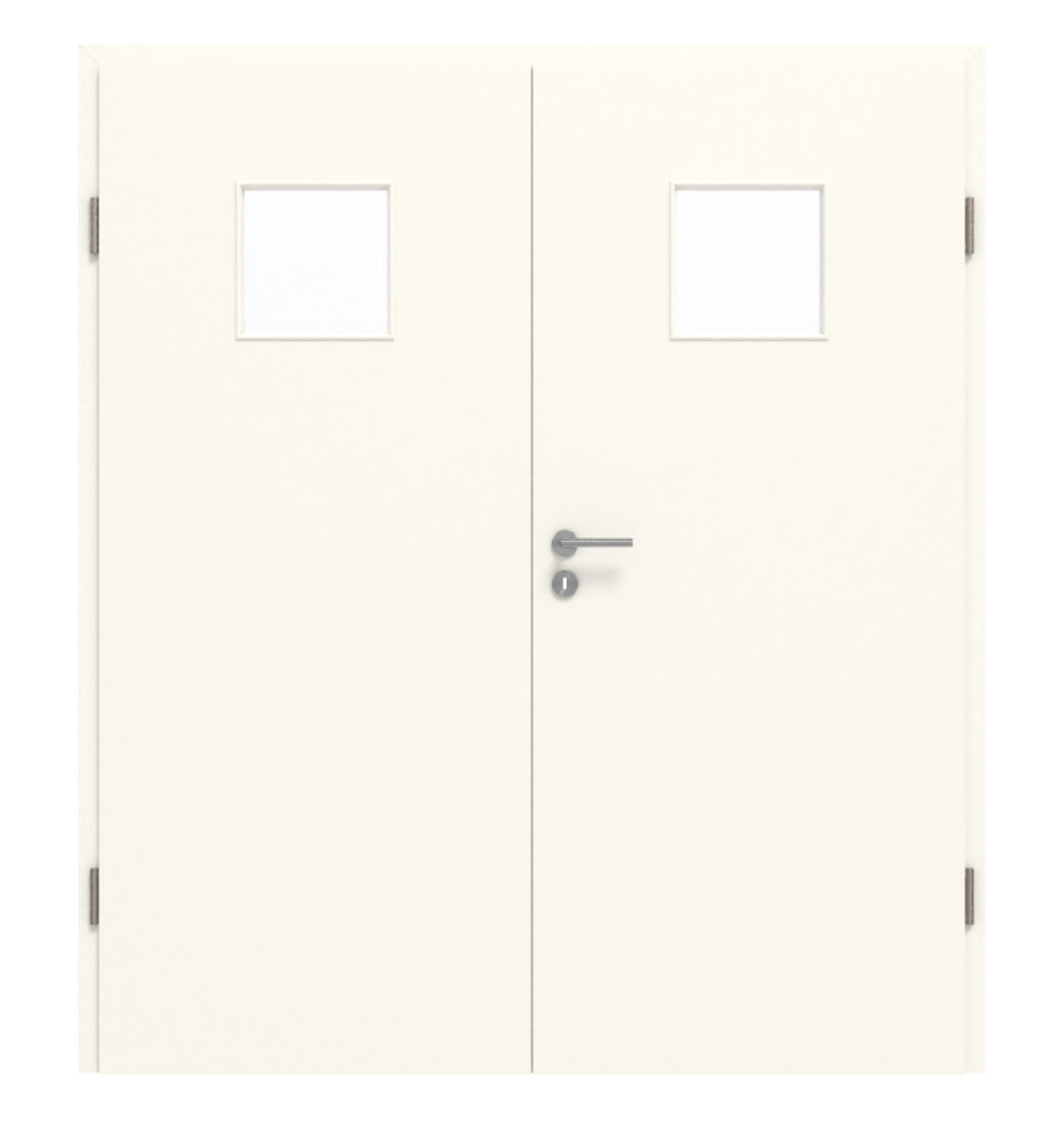 GARANT Doppelflügeltür inkl. Zarge 0105-60 Pearl White CePaL mit Lichtausschnitt LA-7
