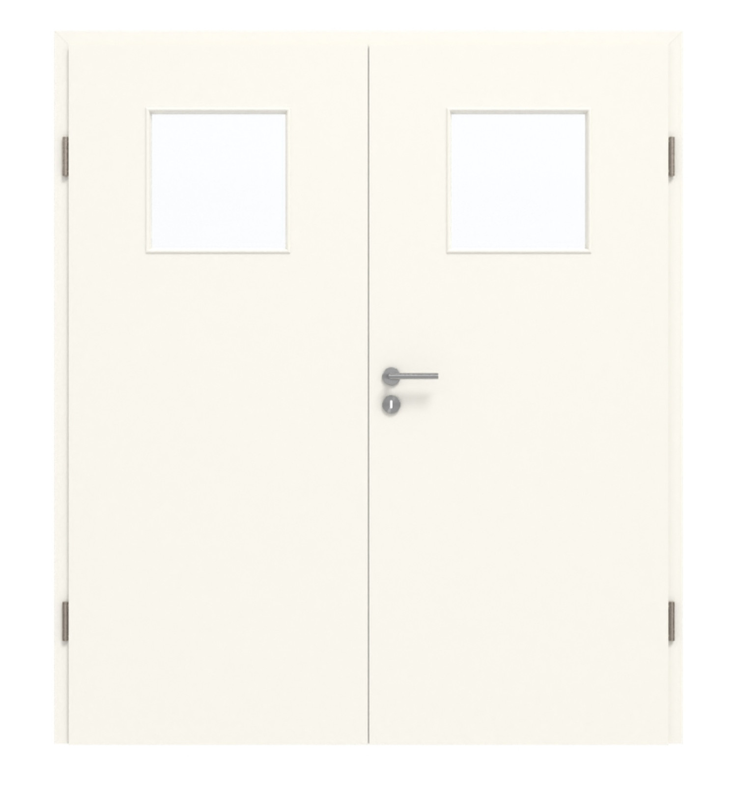GARANT Doppelflügeltür inkl. Zarge 0105-60 Pearl White CePaL mit Lichtausschnitt LA-9