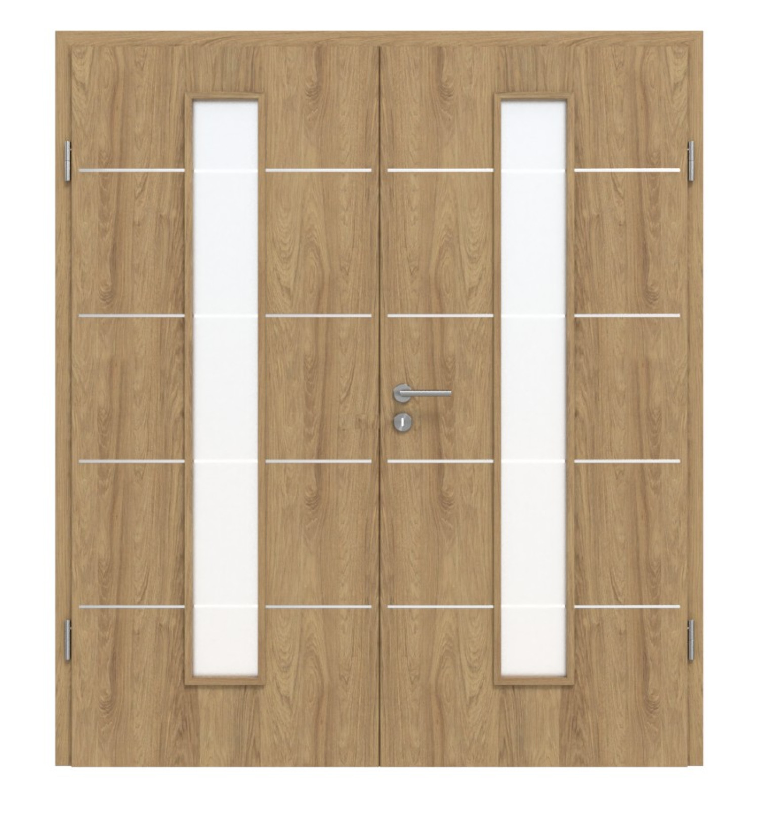 CLASSEN Doppelflügeltür 4.11 Hickory Eiche CPL mit Lichtausschnitt inkl. Zarge