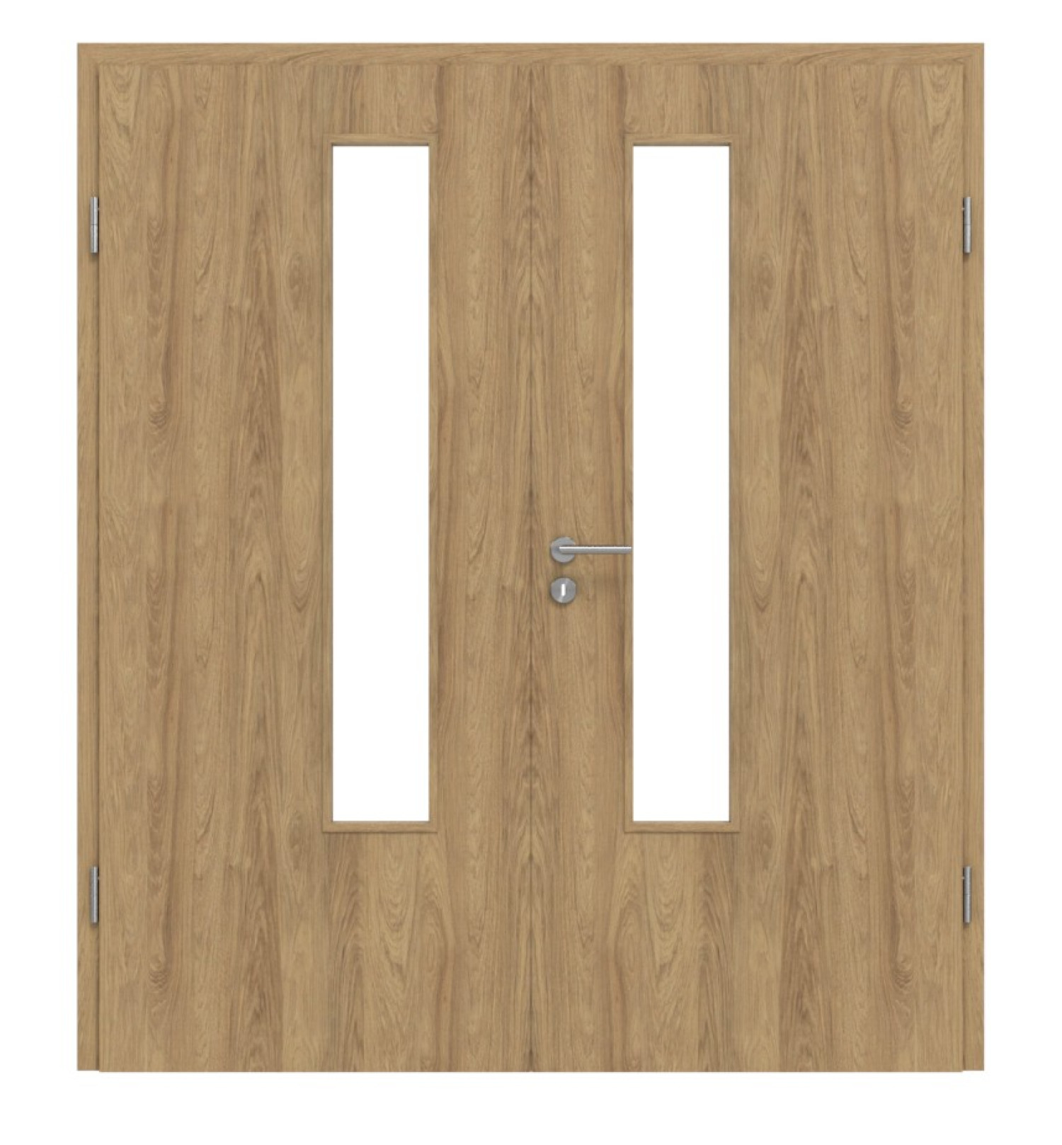 CLASSEN Doppelflügeltür 4.4 Hickory Eiche CPL mit Lichtausschnitt inkl. Zarge