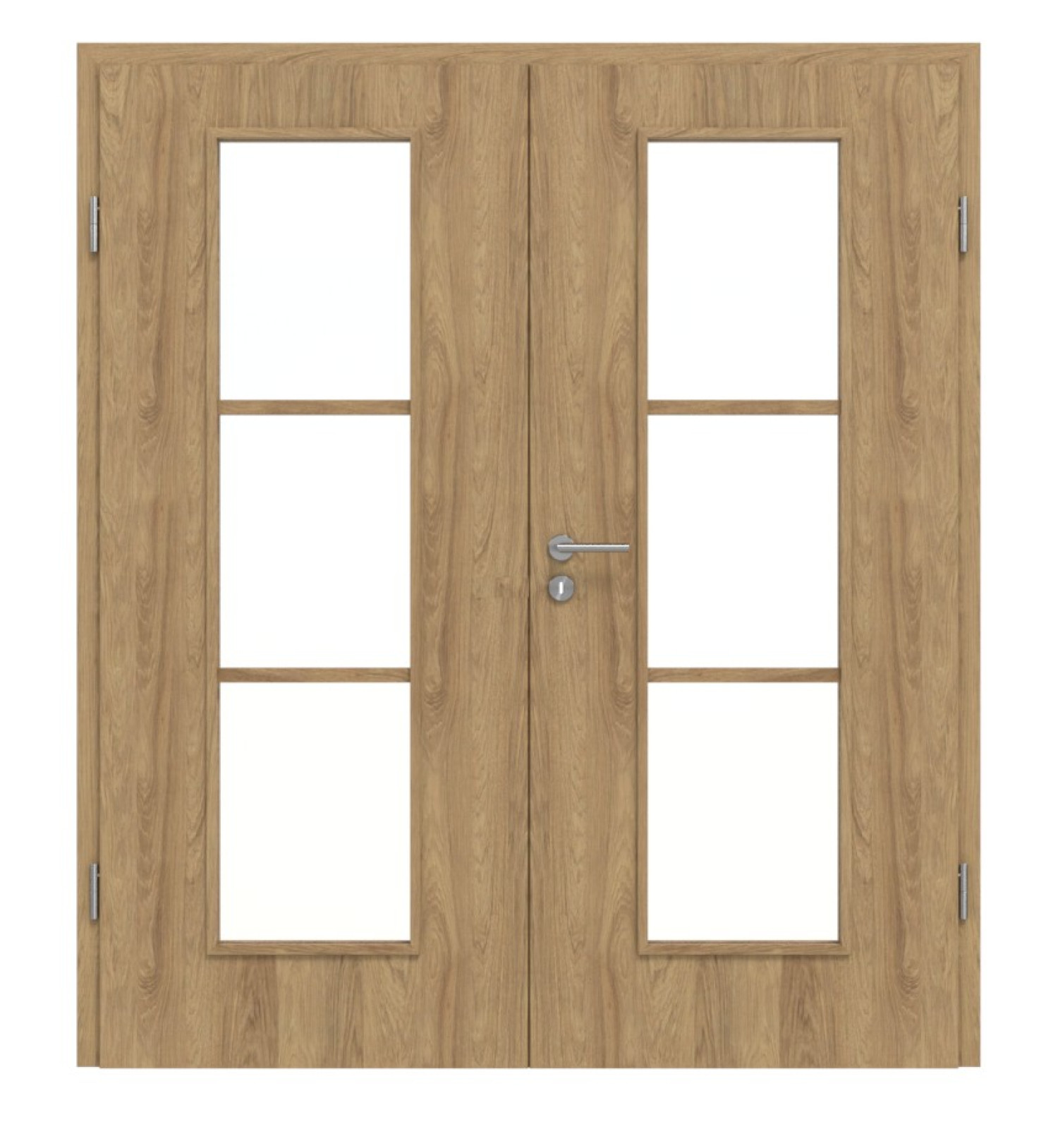 CLASSEN Doppelflügeltür 4.5 Hickory Eiche CPL mit Lichtausschnitt inkl. Zarge